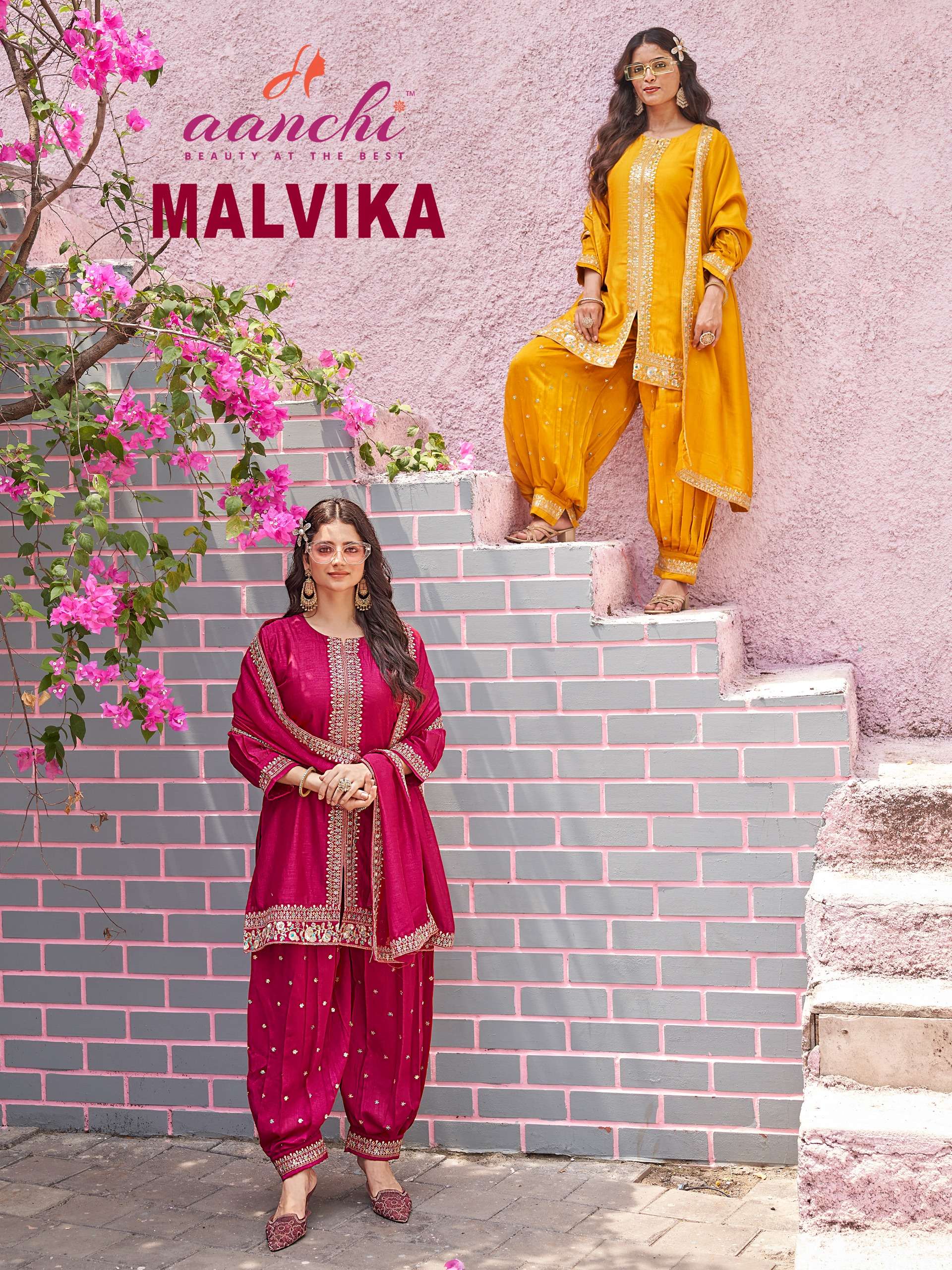 AANCHI MALVIKA INDIAN PATIYALA STYLE SUIT READYMADE SUPPLIER...