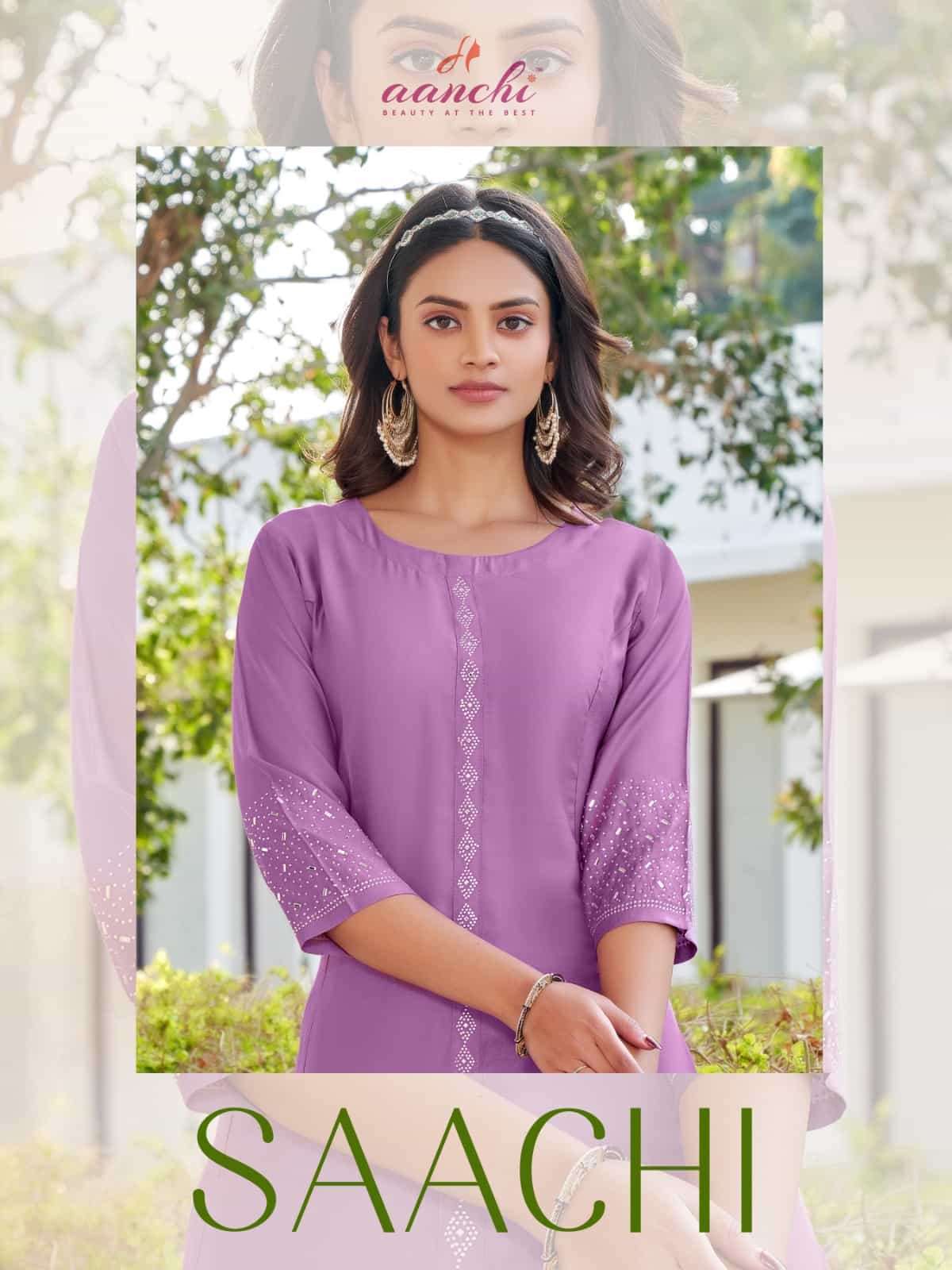 AANCHI SAACHI CASUAL WEAR SIMPLE KURTI COLLECTION WHOLESALE 