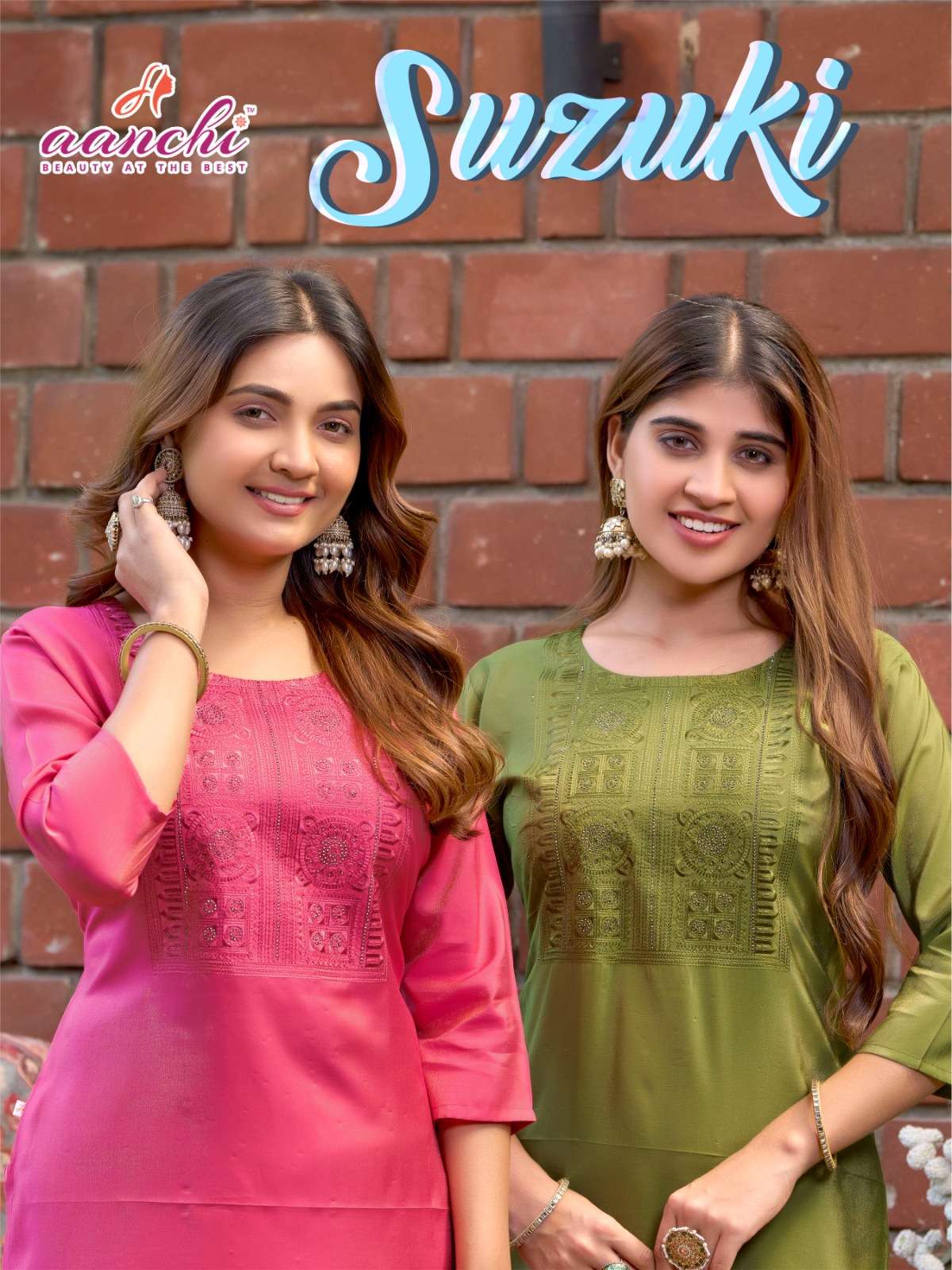 AANCHI SUZUKI SIMPLE WORK CLASSIC KURTI FASHION DAILY WEAR D...