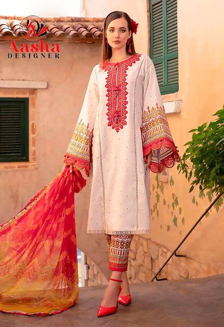 AASHA DESIGNER 1166 TOP PAKISTANI BRAND INDIAN SUIT WHOLESAL...