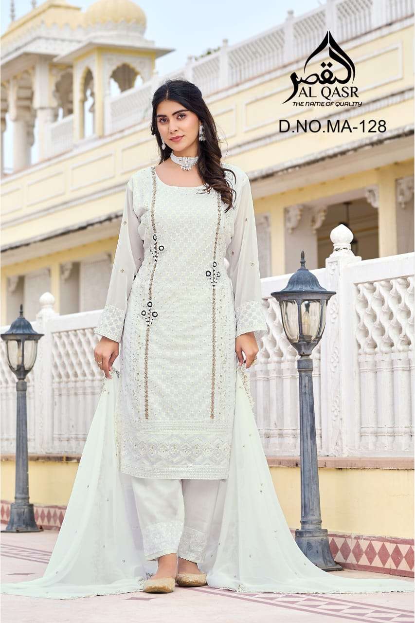 AL QASR MA 128 INDIAN TOP BRAND CLOTHE WHITE AND BLACK DRESS...
