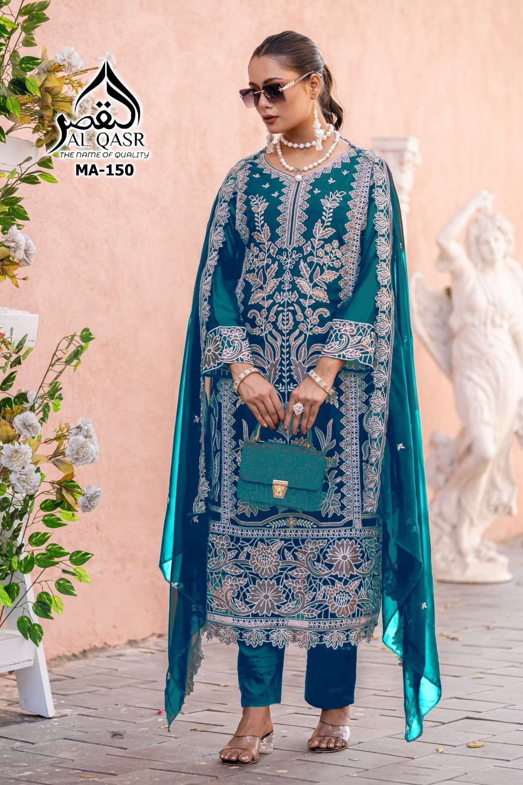 AL QASR MA 150 HEAVY WORK READYMADE SUIT FOR WEDDING WEAR LA...
