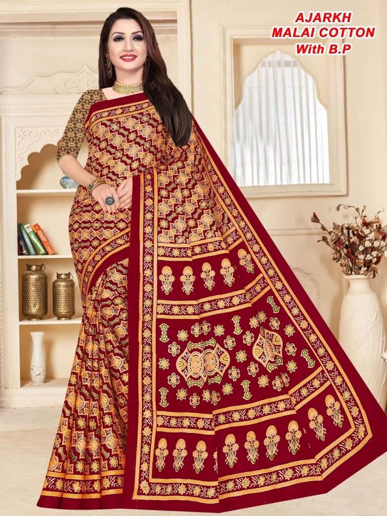 AMRUTA WITH BP COTTON PRINTED COTTON SAREE SUPPLIER IN SURAT...