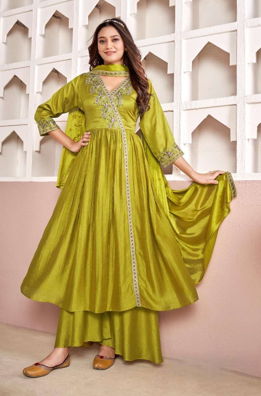 ANGRAKHA VOL 1 SILK ANARKALI STYLE KURTI SUIT WHOLESALE SHOP...