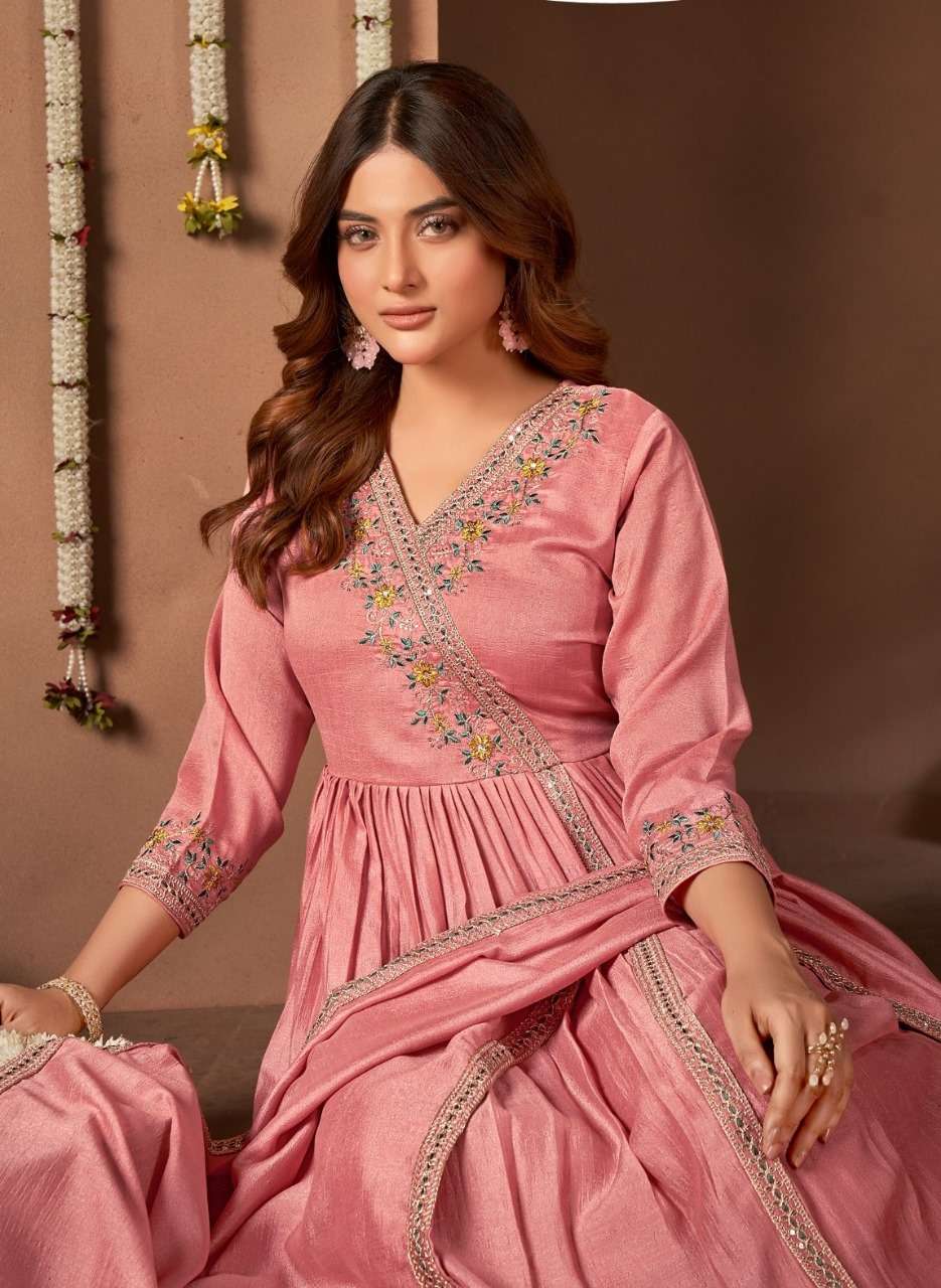 ANGRAKHA VOL 2 BOUTIQUE SILK ANARKALI STYLE KURTI SUIT WHOLE...