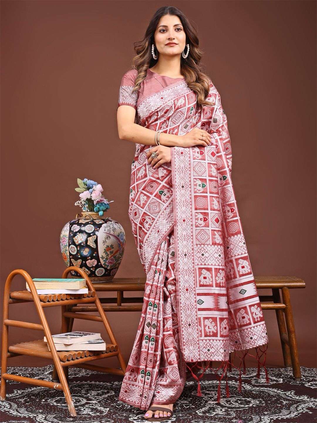 ASTITA BANDHEJ LINEN COTTON BANDHEJ DESIGN SAREE COLLECTION ...