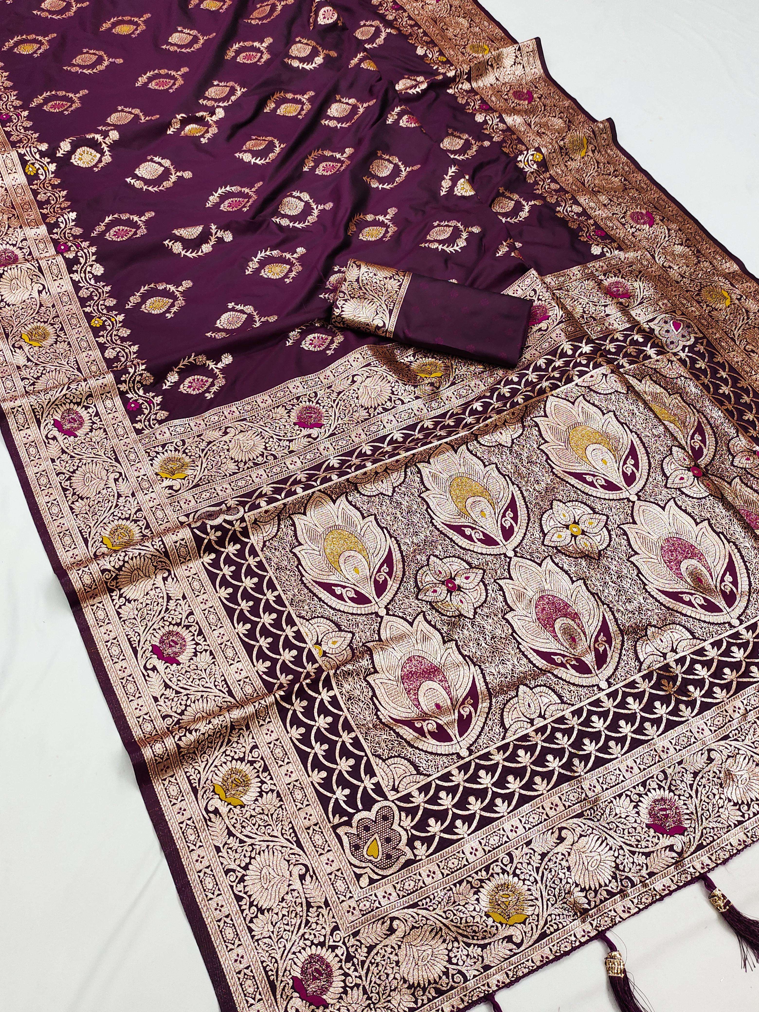 BANARASI VOL 19 SOFT BANARASI SILK WEAVING DESIGN SAREE COLL...