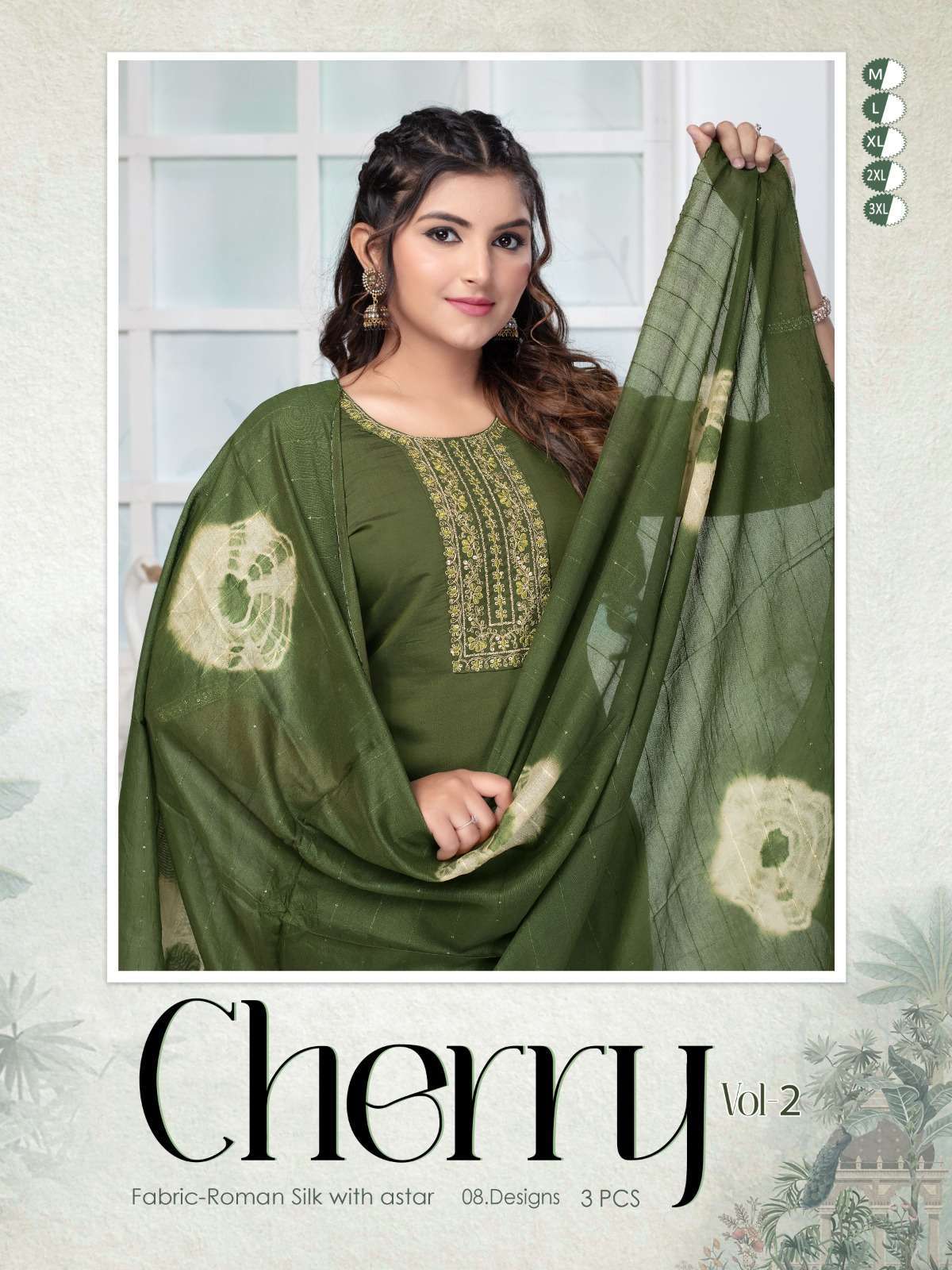 BEAUTY QUEEN CHERRY FANCY REGULAR WEAR READYMADE SUIT SUPPLI...