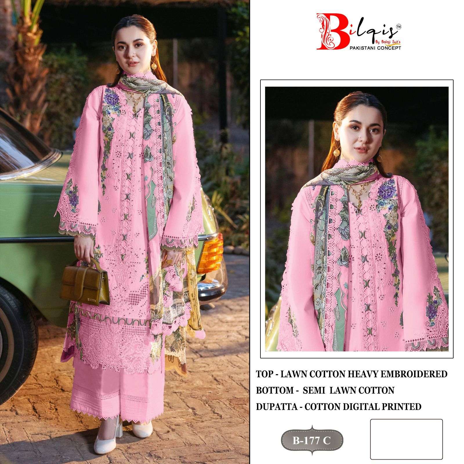 BILQISTM B 177 INDIAN TOP PAKISTANI DESIGNER CLOTH COLLECTIO...