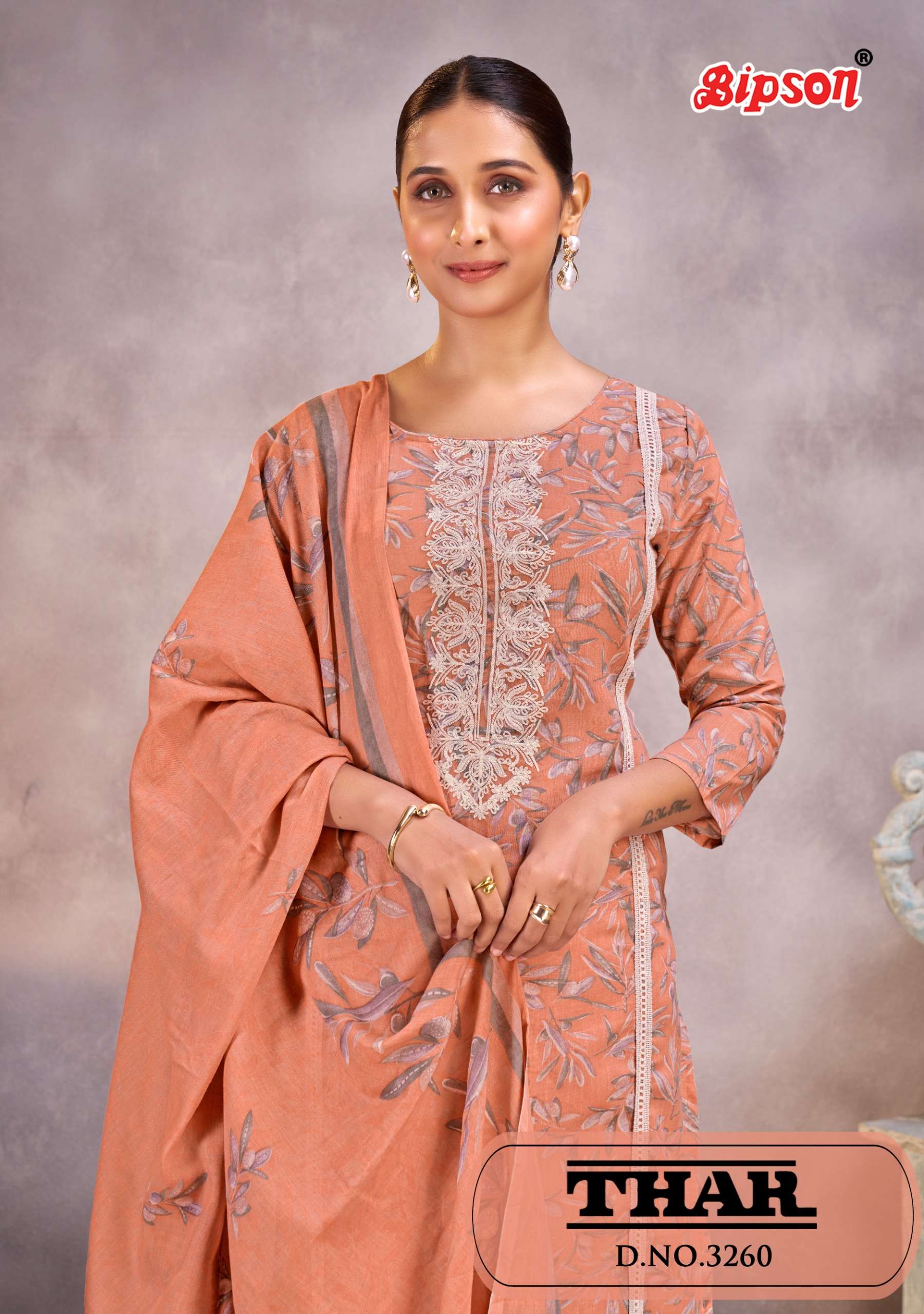 BIPSON PRINTS THAR 3260 INDIAN SHADI CLOTH FOR LADIES COTTON...