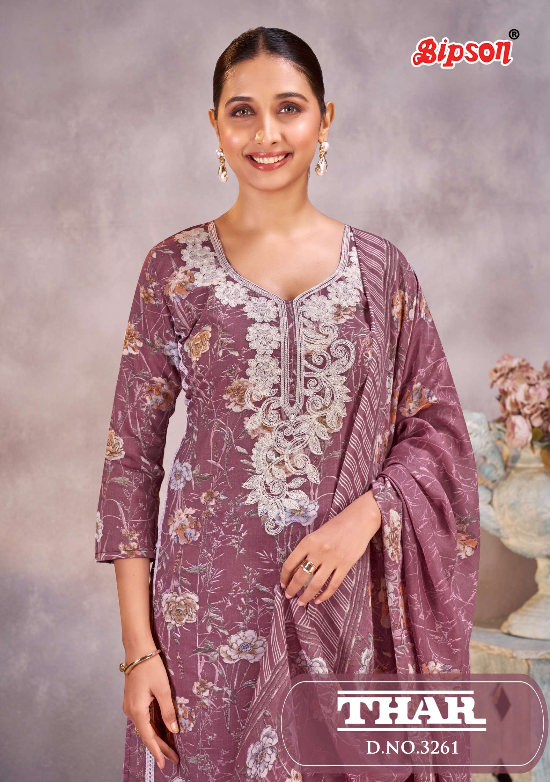 BIPSON PRINTS THAR 3261 INDIAN SHADI CLOTH FOR LADIES COTTON...