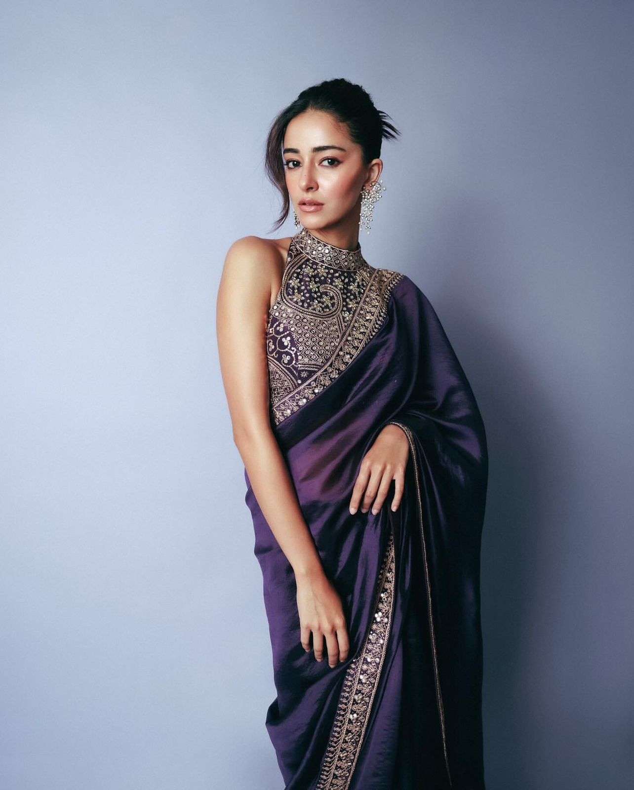 BOLLYWOOD STYLE DESIGNER JIMMY CHOO FABRIC EMBROIDERY WORK H...