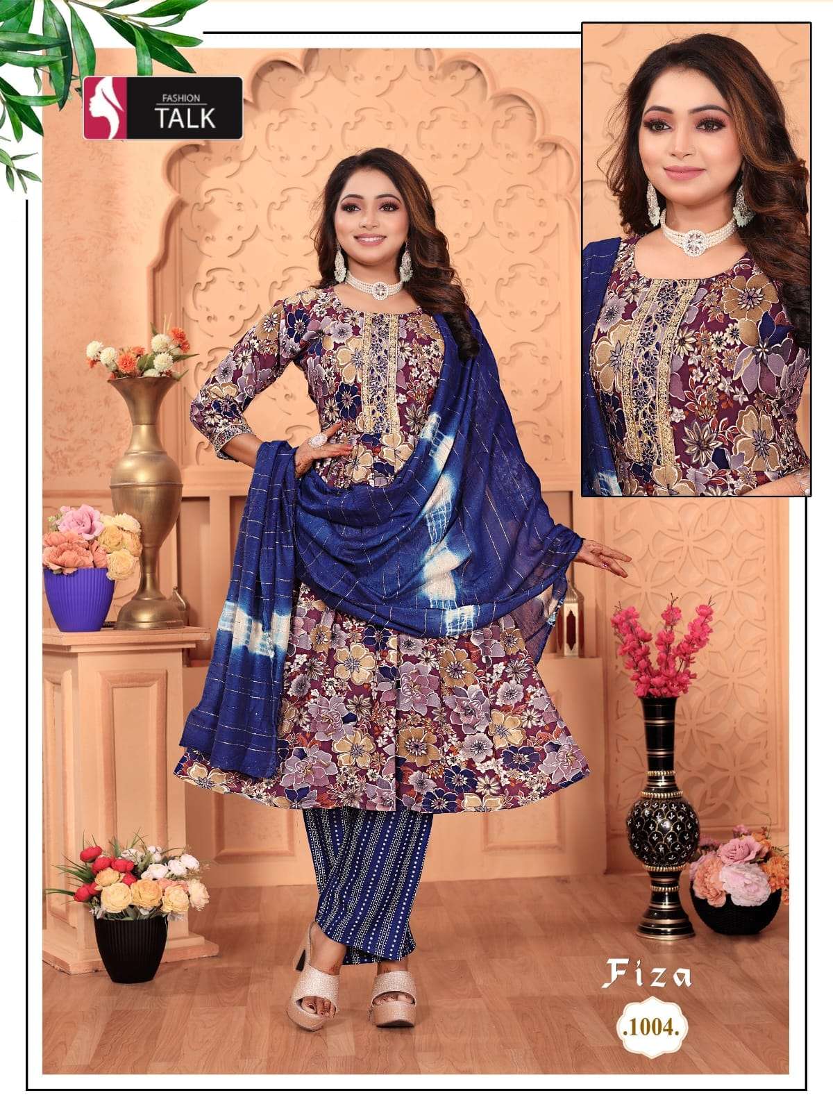 FASHION TALK FIZA VOL 201 PRETTY 3 PCS SUIT READYMADE CATALO...