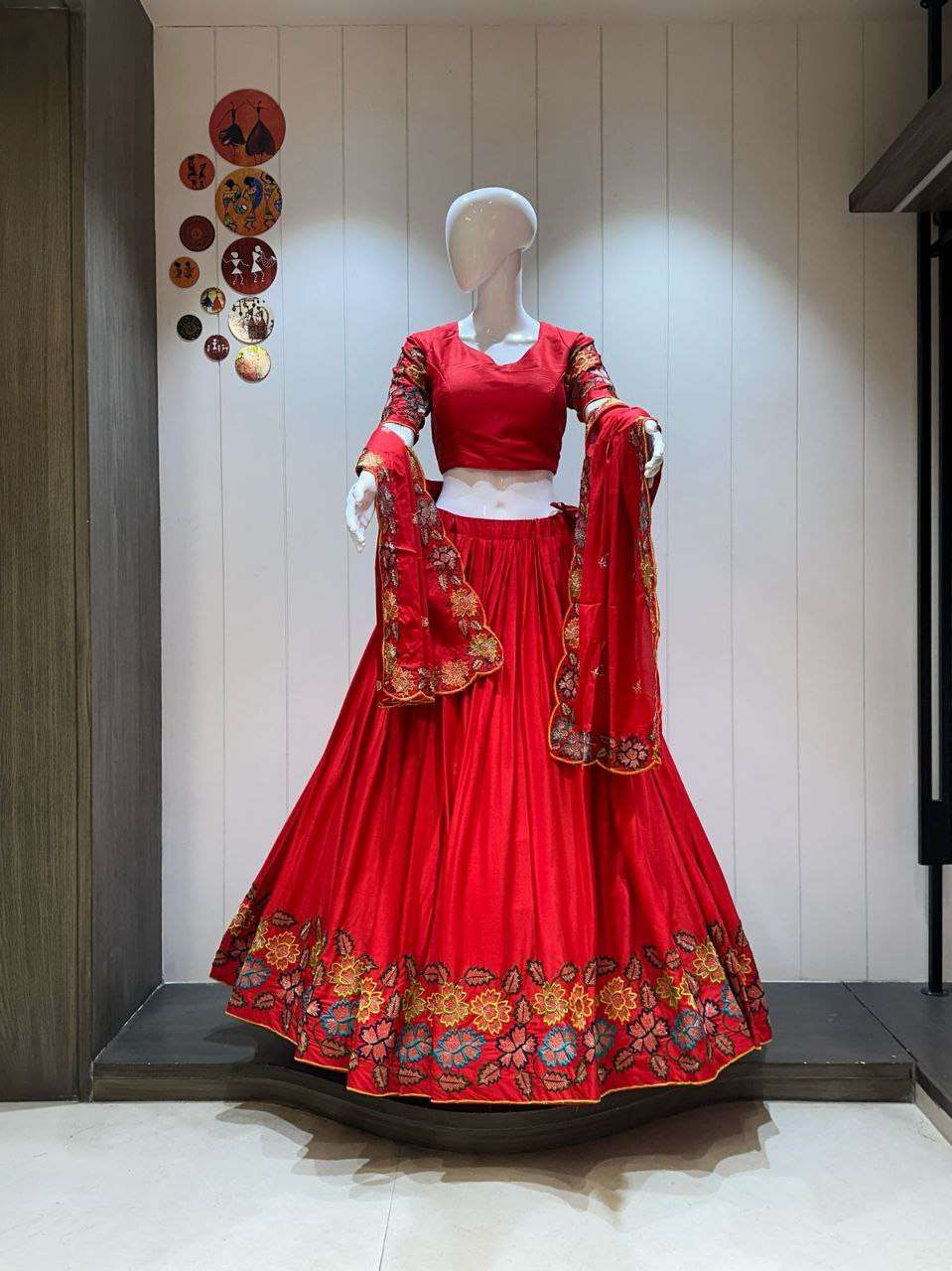 FESTIVAL WEAR DESIGNER COTTON LEHENGA CHOLI RESELLER SHOP JA...