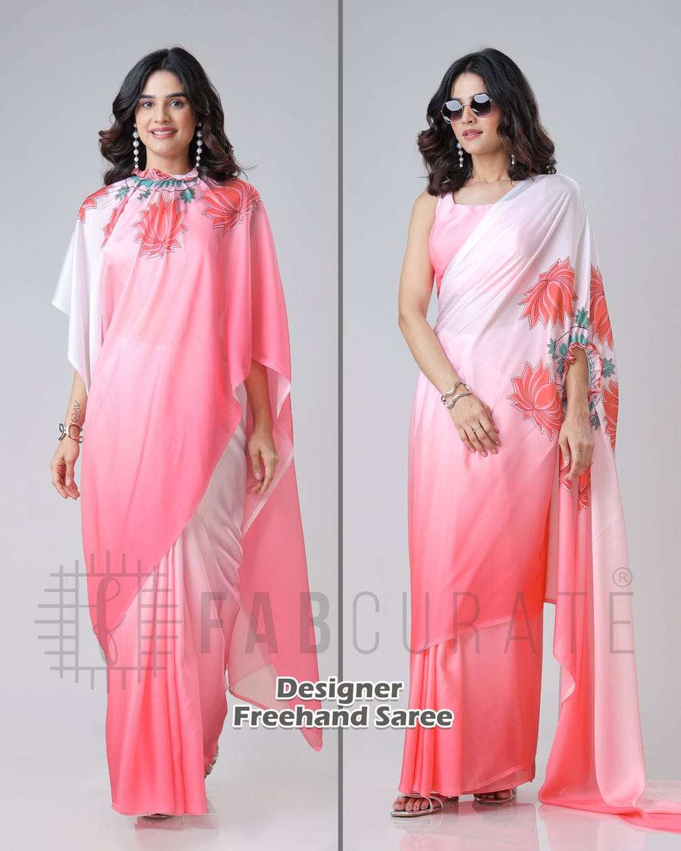 FREE HAND SAREE STYLISH MODAL LUXURIOUS GEORGETTE SAREE COLL...