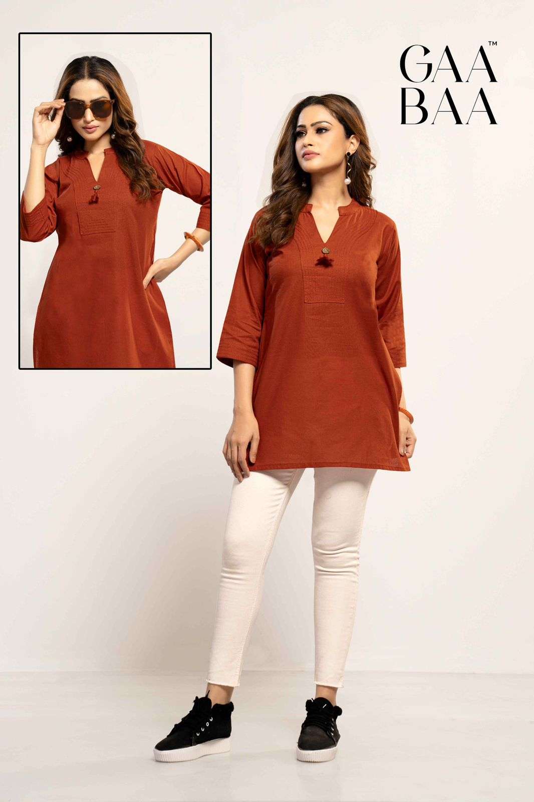 GAABAA 922 OFFICE WEAR DAILY OUTFIT WOMEN COTTON TOP SUPPLIE...