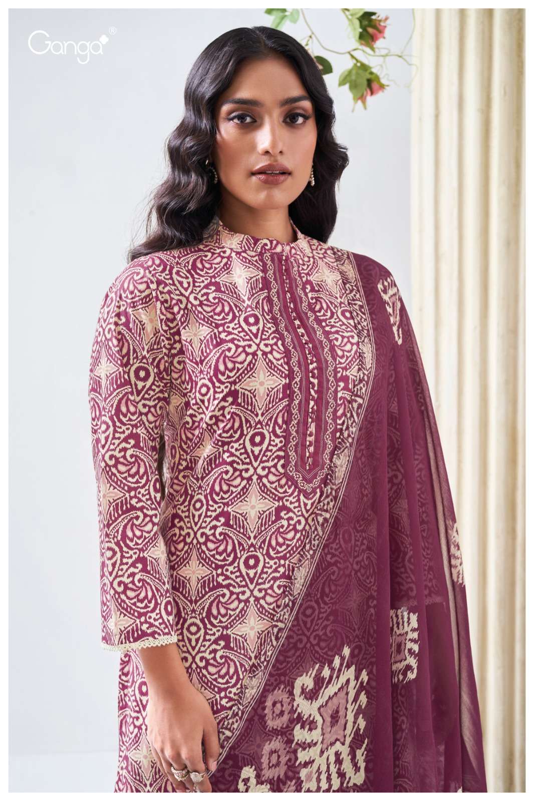 GANGA CHRISTA 3599 HIGH BRAND PRINTED COTTON LADIES DRESS EX...