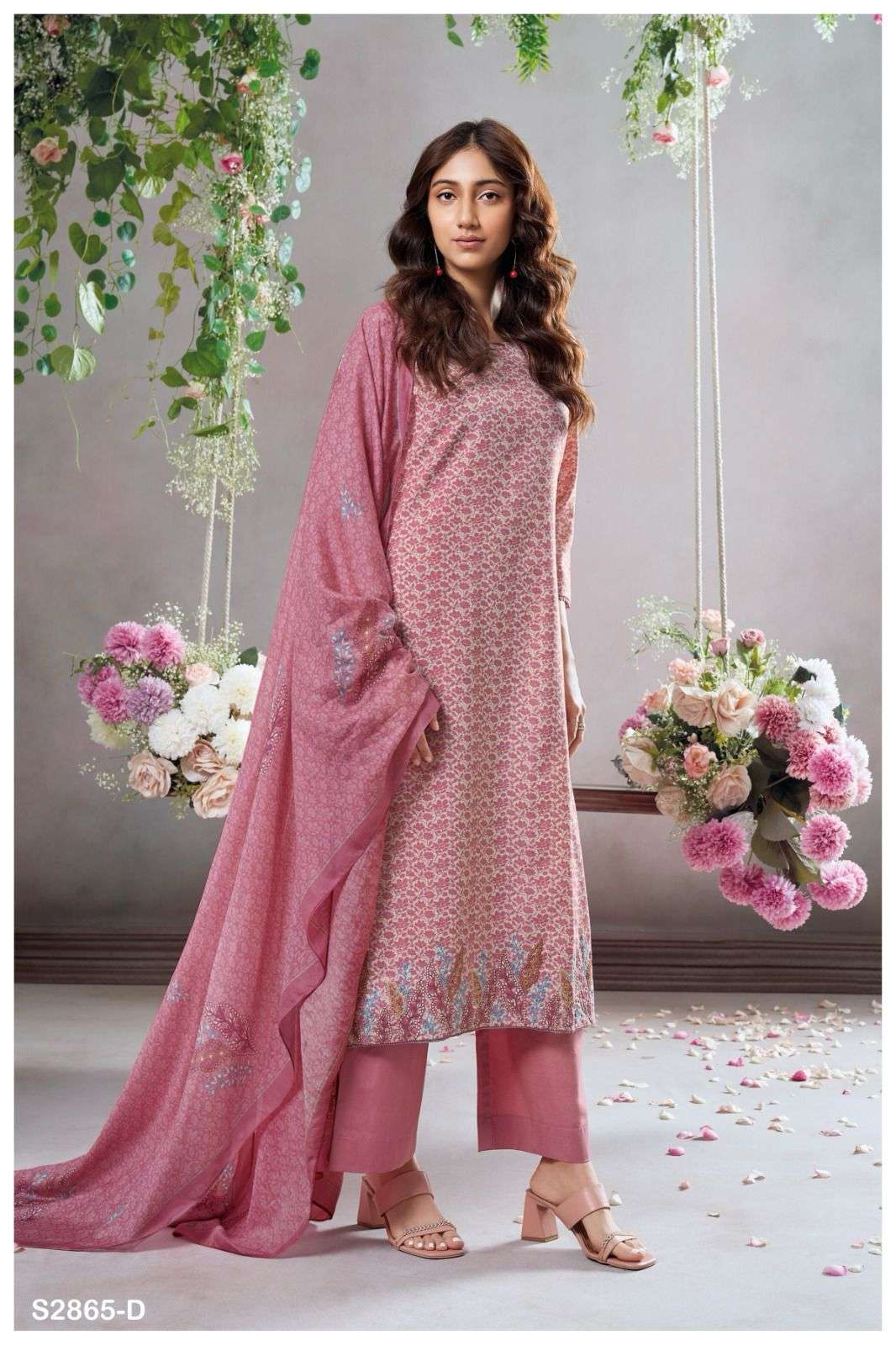 GANGA FASHION ALUMITA 2865 PREMIUM COTTON PALAZZO KAMEEZ UNS...