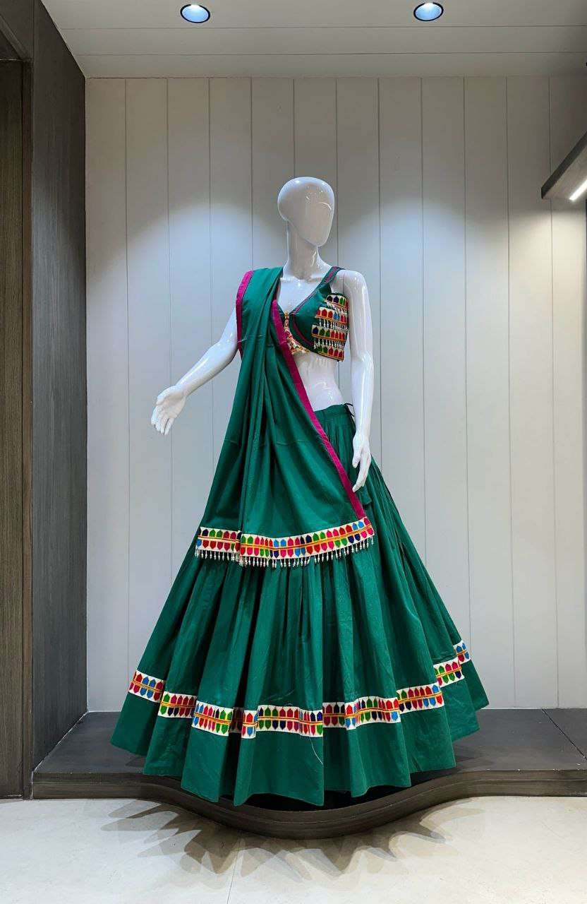 GARBA NIGHT DRESS WOMENS COTTON LEHENGA CHOLI COLLECTION ASR...