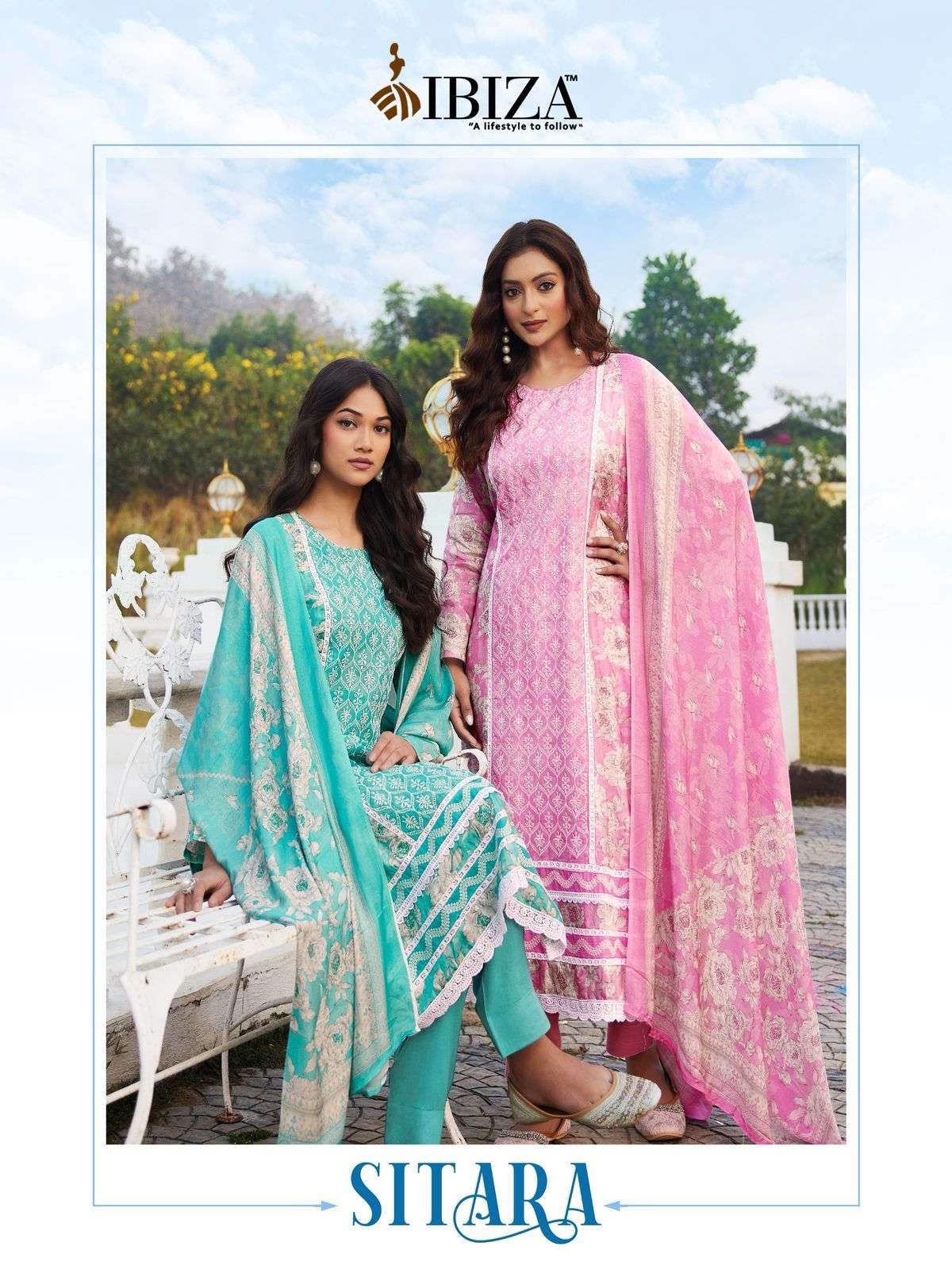 IBIZA SITARA BEMBERG MUSLIN DIGITAL WORK SUIT FOR WEDDING CL...