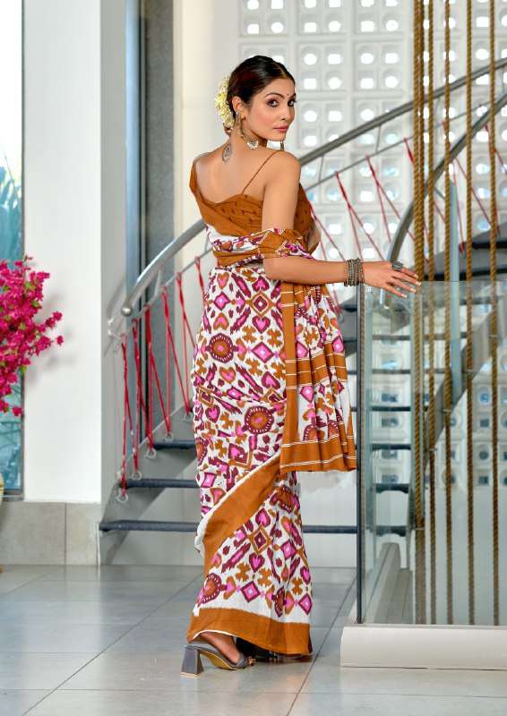 INDIAN SAREES IKKAT PRINT COTTON SAREE LADIES CLOTH SHOP IN ...