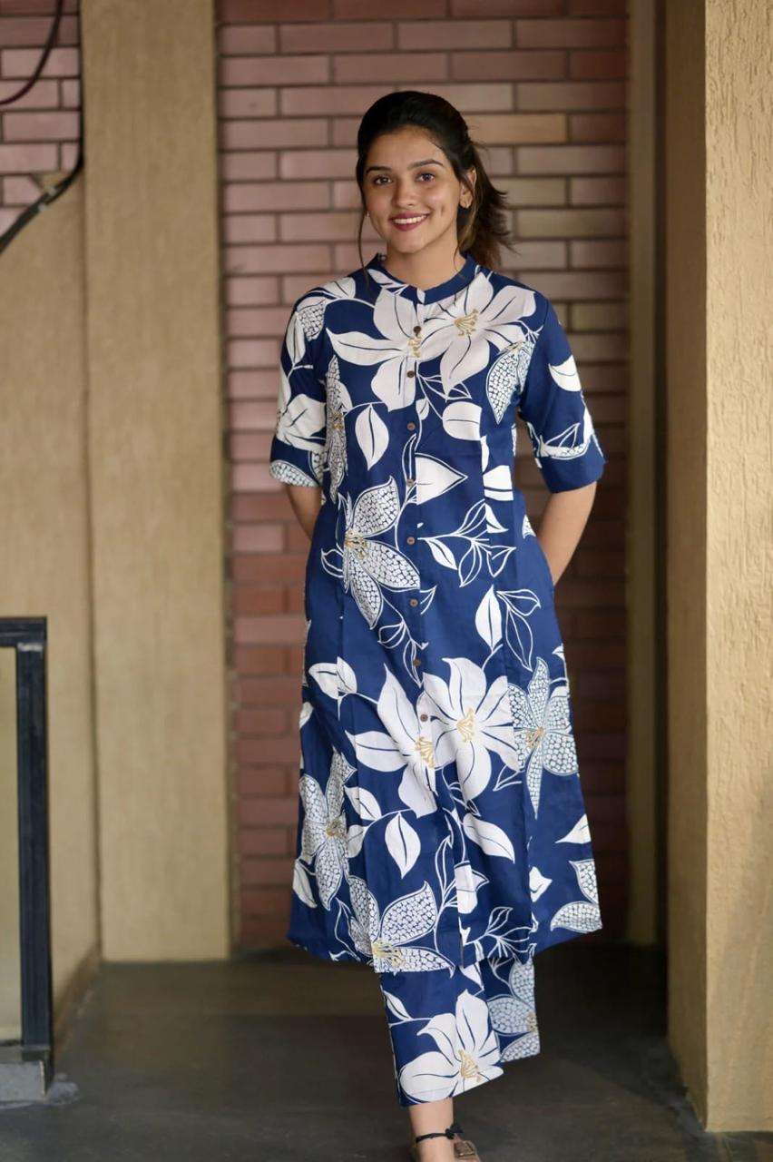 Jaipur Cotton Summer special flower printed plazzo with kurt...