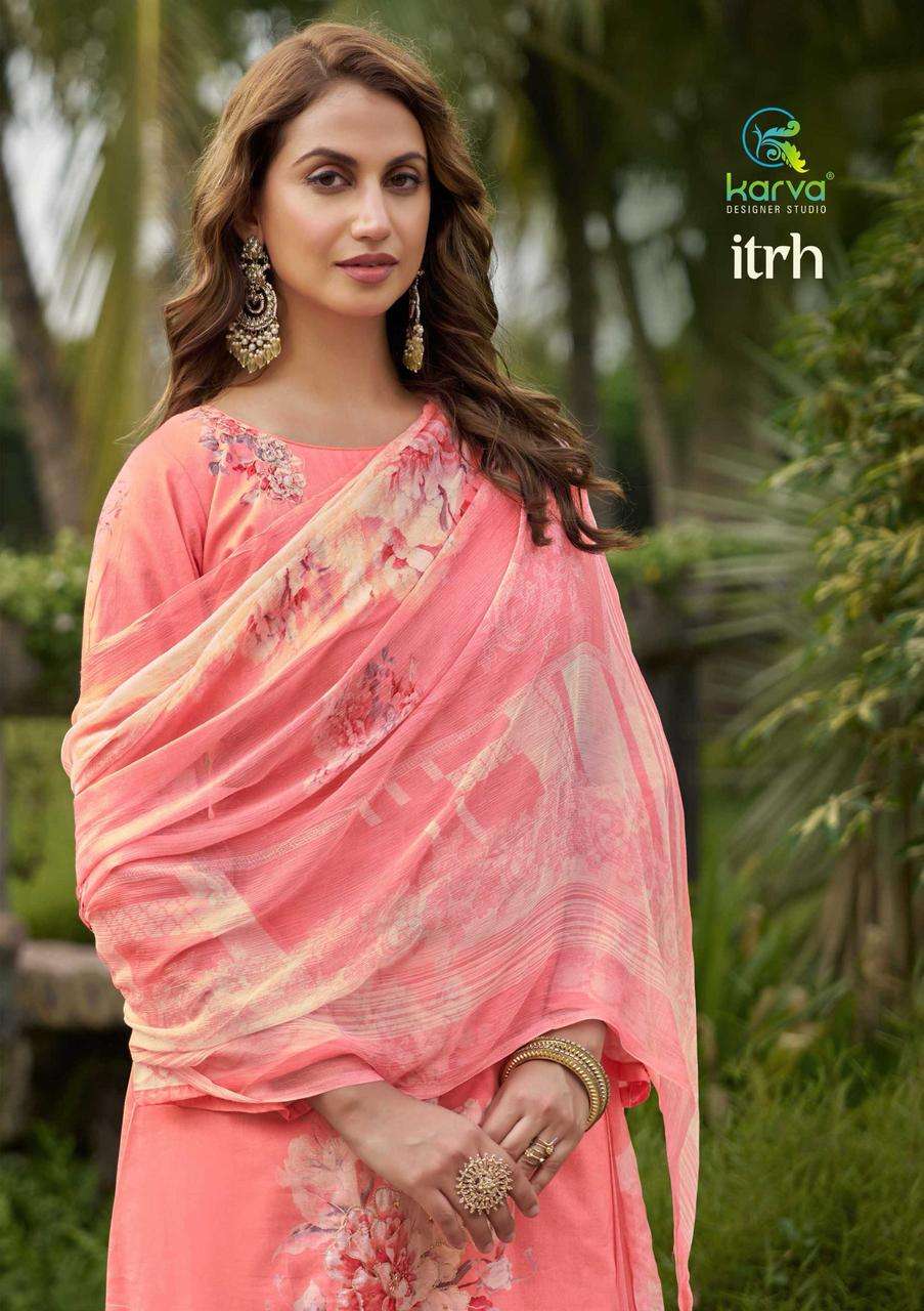 KARVA DESIGNER STUDIO ITRH BRAND LAWN COTTON SALWAR SUIT DEA...