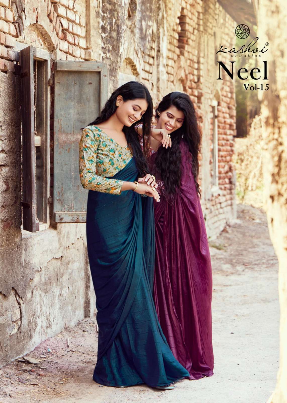 KASHVI CREATION NEEL VOL 15 BRANDED MULTICOLOR SAREE FOR FES...