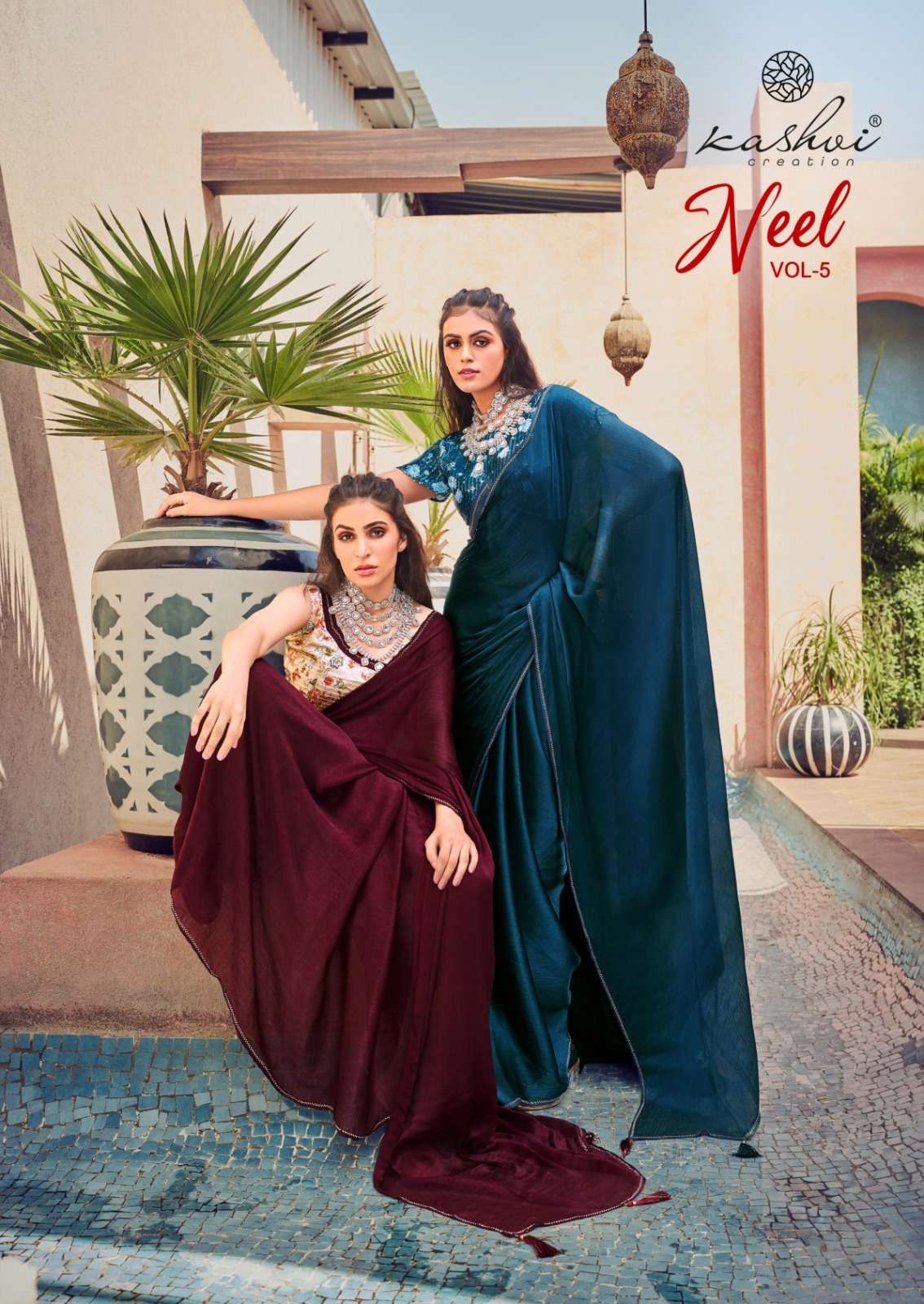 KASHVI CREATION NEEL VOL 5 BRANDED MULTICOLOR SAREE FOR FEST...