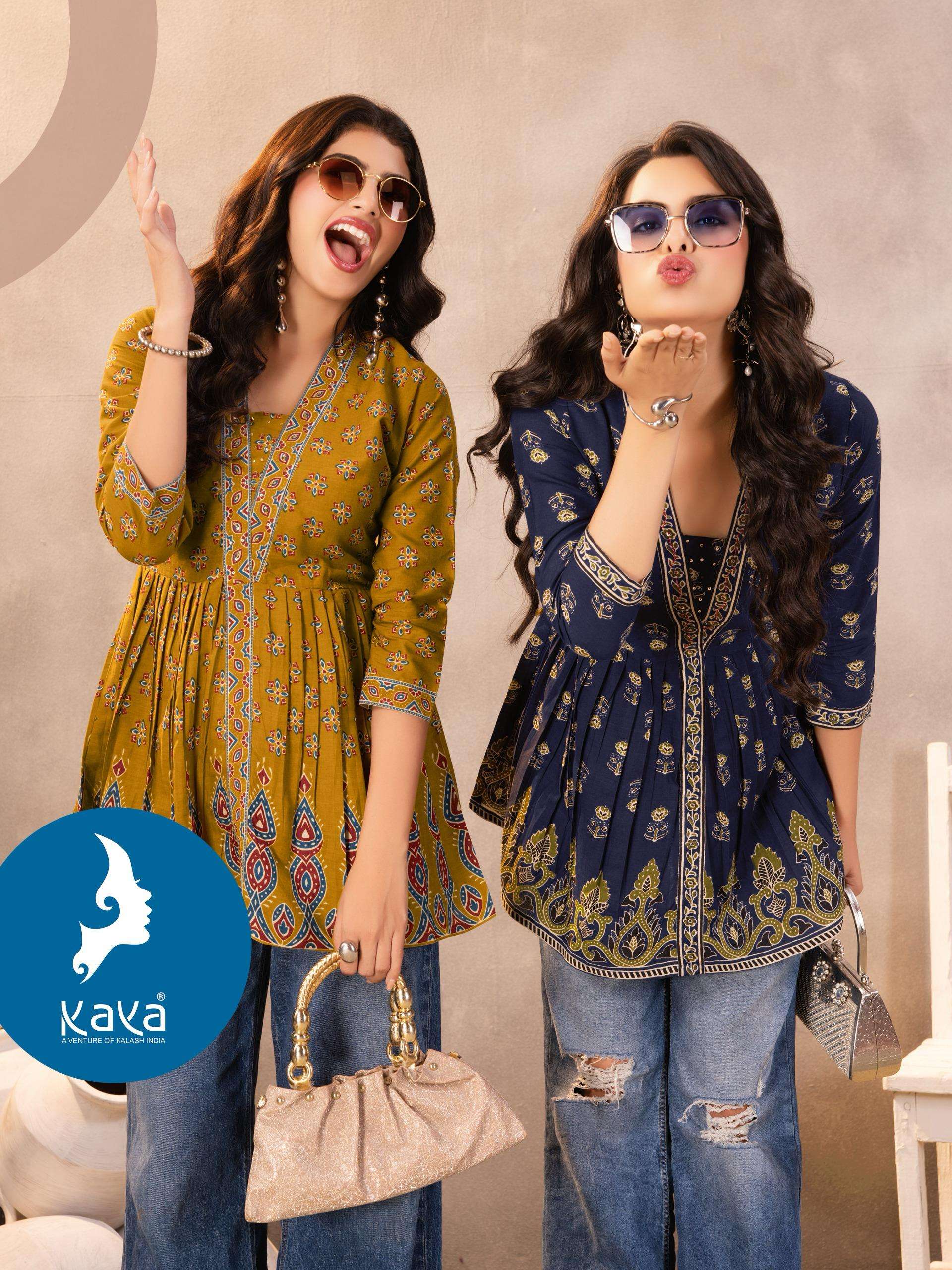 KAYA KURTI AAYU WESTERN STYLE SHORT TOP FOR GIRLS WEAR SUPPL...