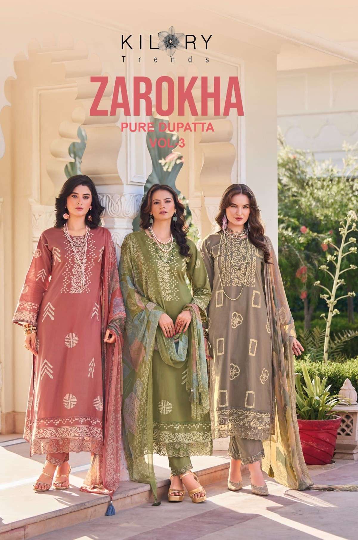 KILORY TRENDS ZAROKHA VOL 3 PAKISTANI LAWN COTTON UNSTITCH S...