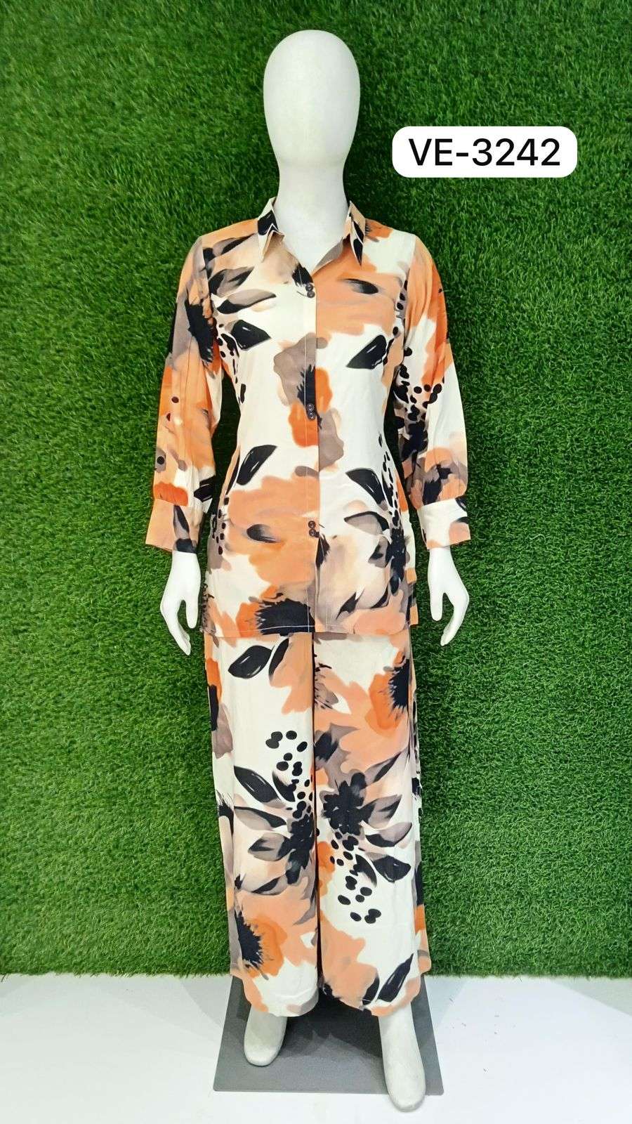 LADIES FLAVOUR 3243 CASUAL WEAR RAYON PRINT CORD SET TYPE 2 ...