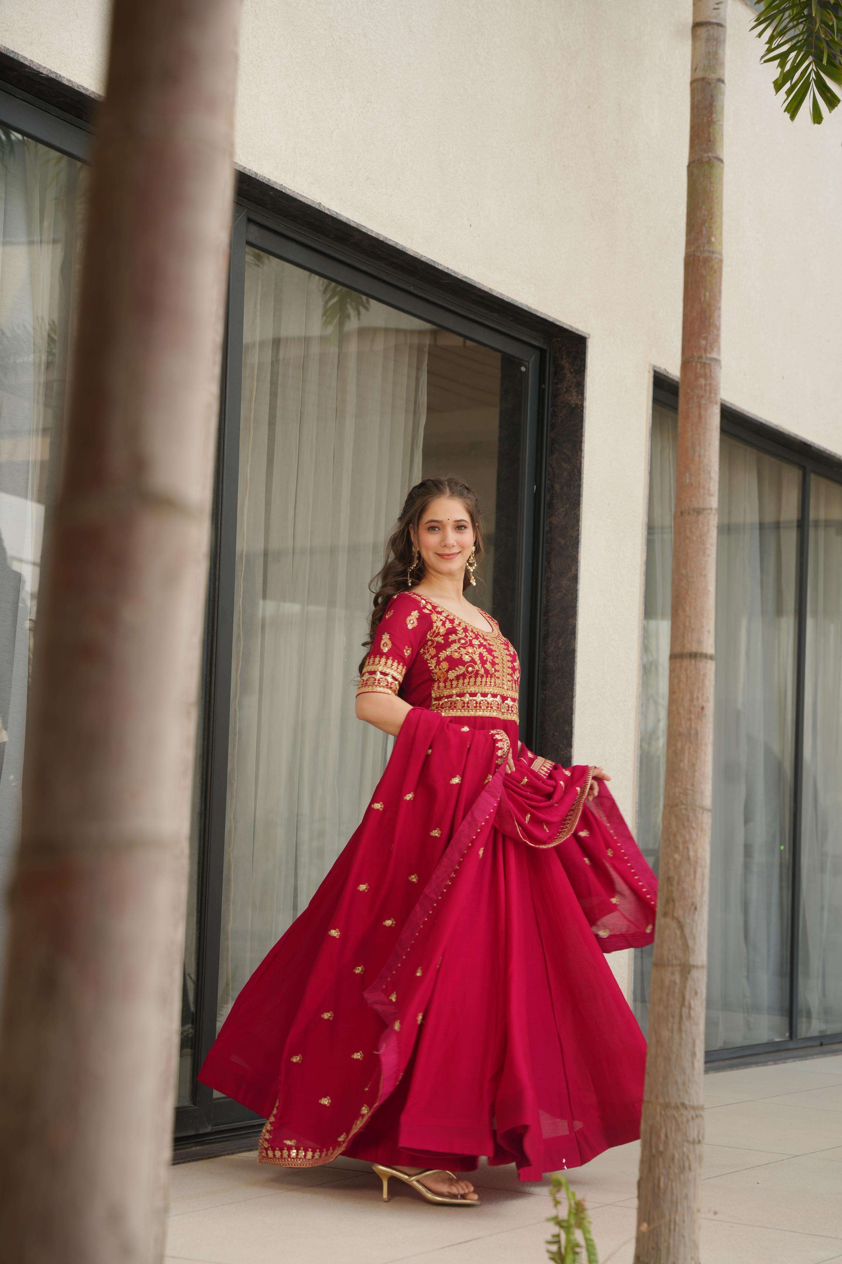 LW 9231 VICHITRA SILK WITH BEAUTIFUL EMBROIDERY WORK READYMA...