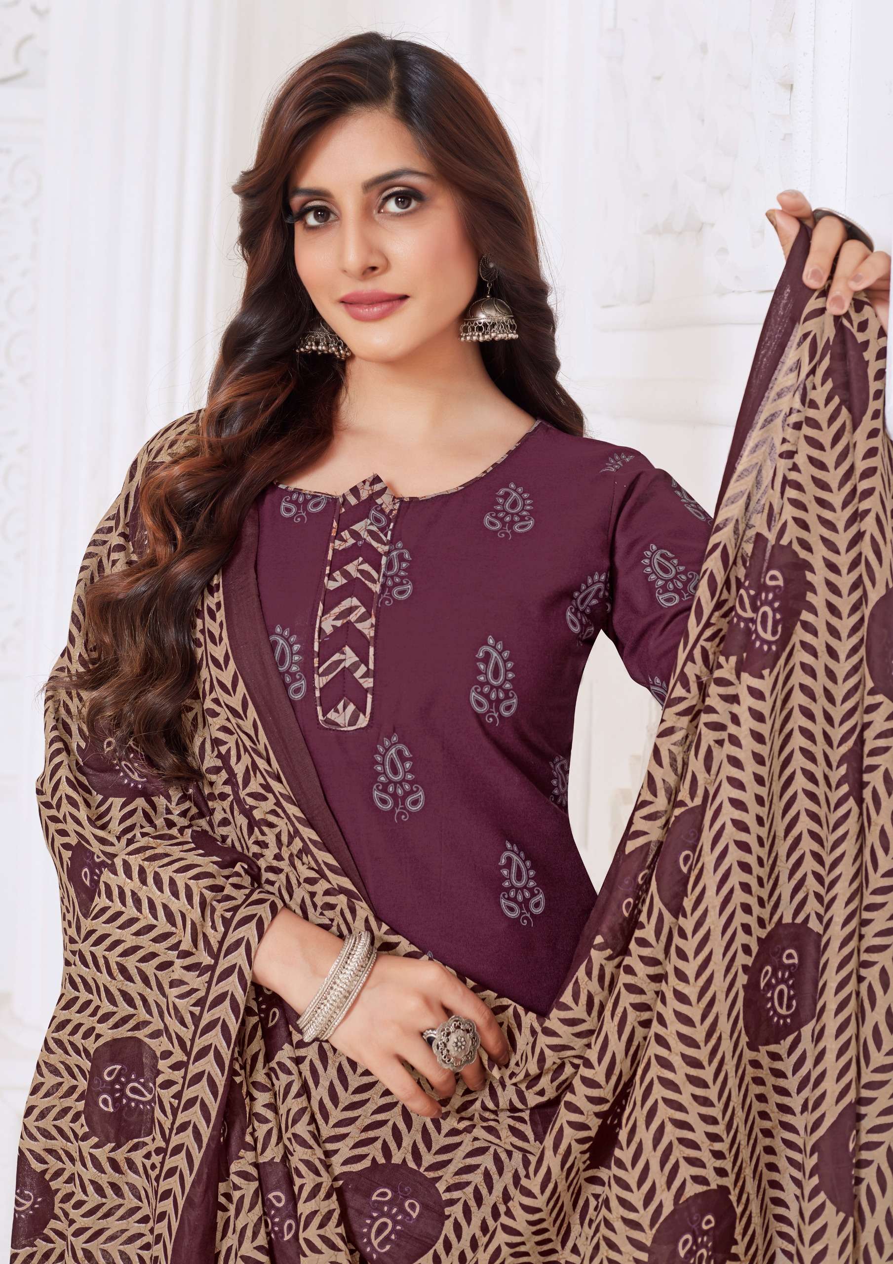 MADHAV PUNJABI KUDI VOL 18 UNSTITCH COTTON DRESS LADIES CLOT...