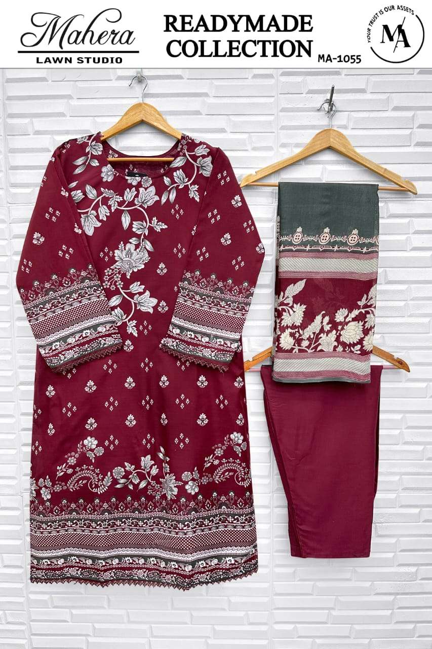 MAHERA LAWN STUDIO MA 1055 & 1060 PAKISTANI DESIGNER COTTON ...