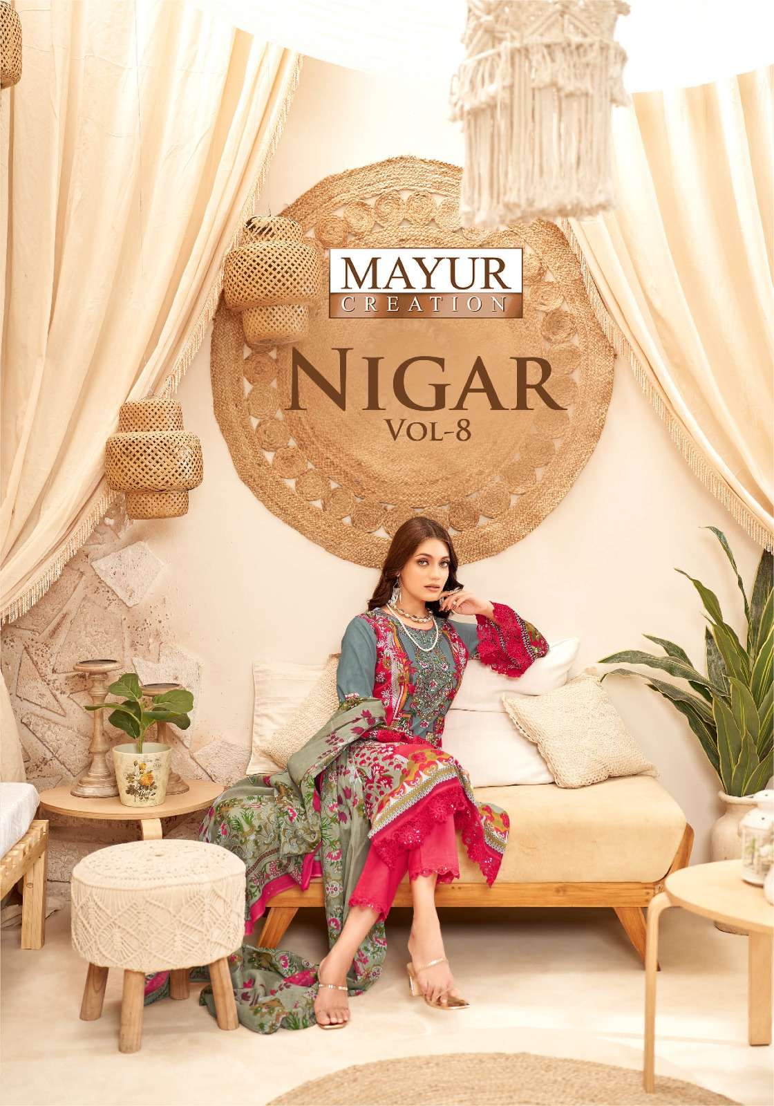 MAYUR NIGAR VOL 8 KARACHI DRESS MATERIAL FOR FESTIVAL WEAR E...