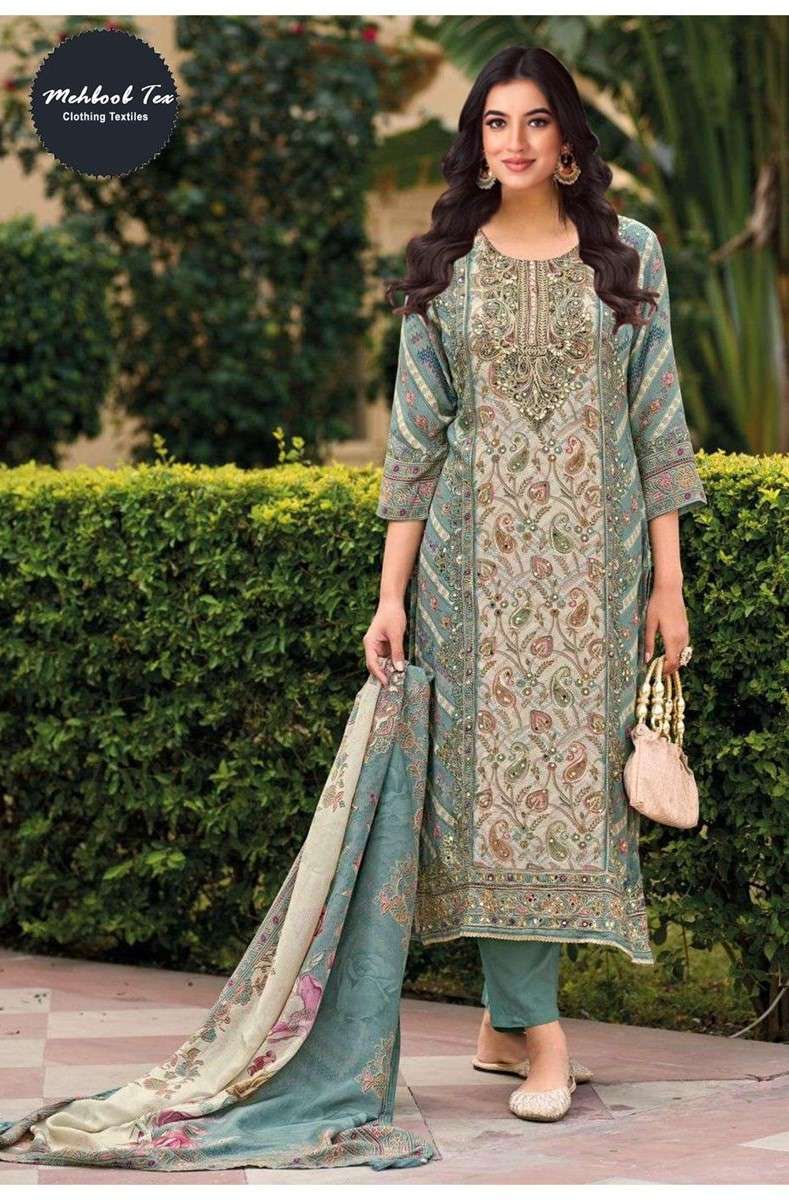 MEHBBOB TEX 1652 SHADI CLOTHES DIGITAL PRINT WORK SUIT WHOLE...