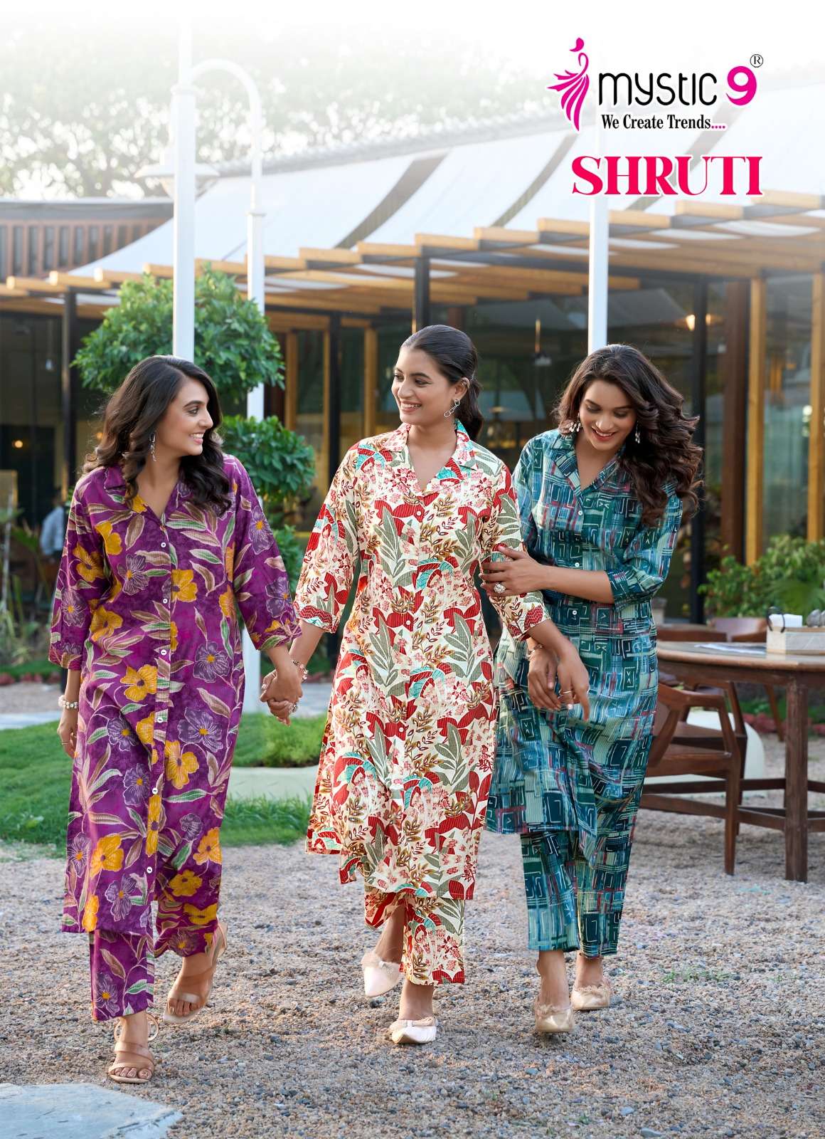 MYSTIC9 SHRUTI VOL 1 BOUTIQUE PREMIUM FLOWER PRINT CORD SET ...
