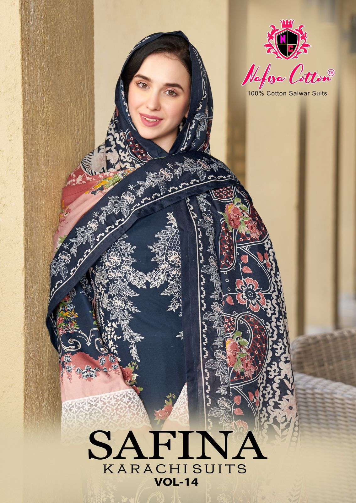 NAFISA SAFINA VOL 14 KARACHI PRINT PAKISTANI SUIT LOW PRICE ...