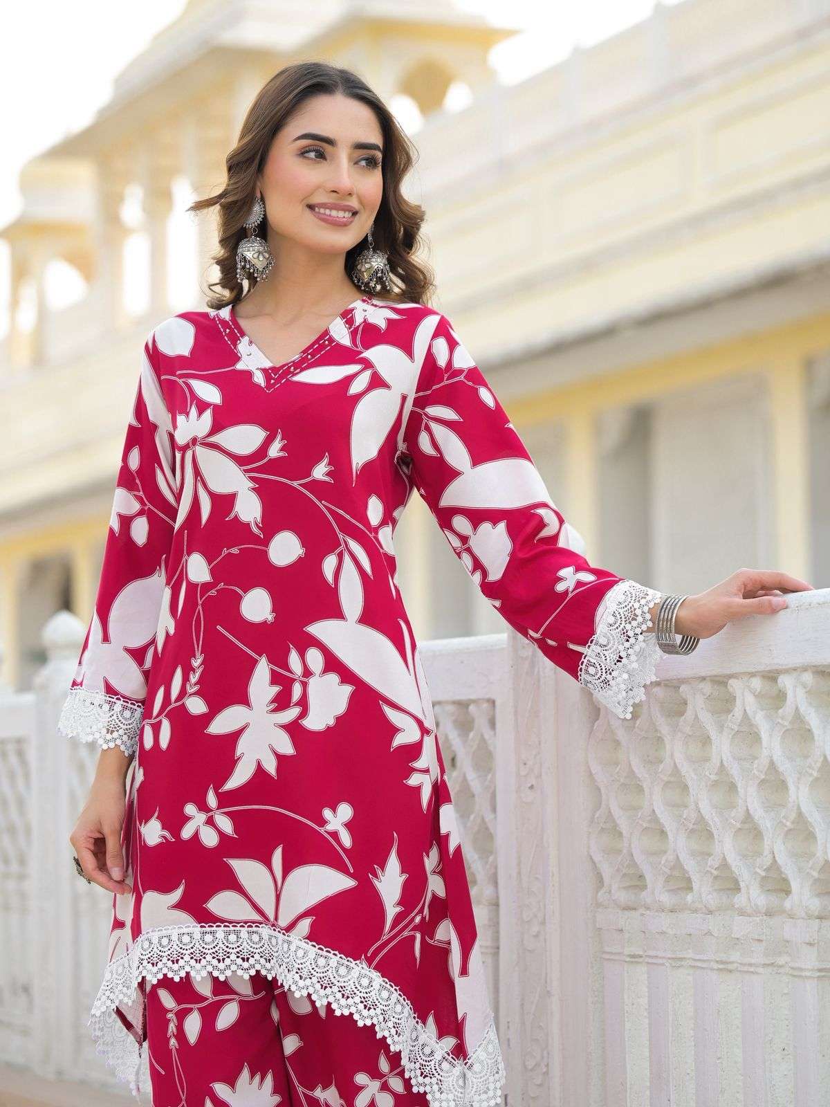 NEW PATTERN FLOWER DESIGN COTTON CORD SET CATALOG SURAT AA