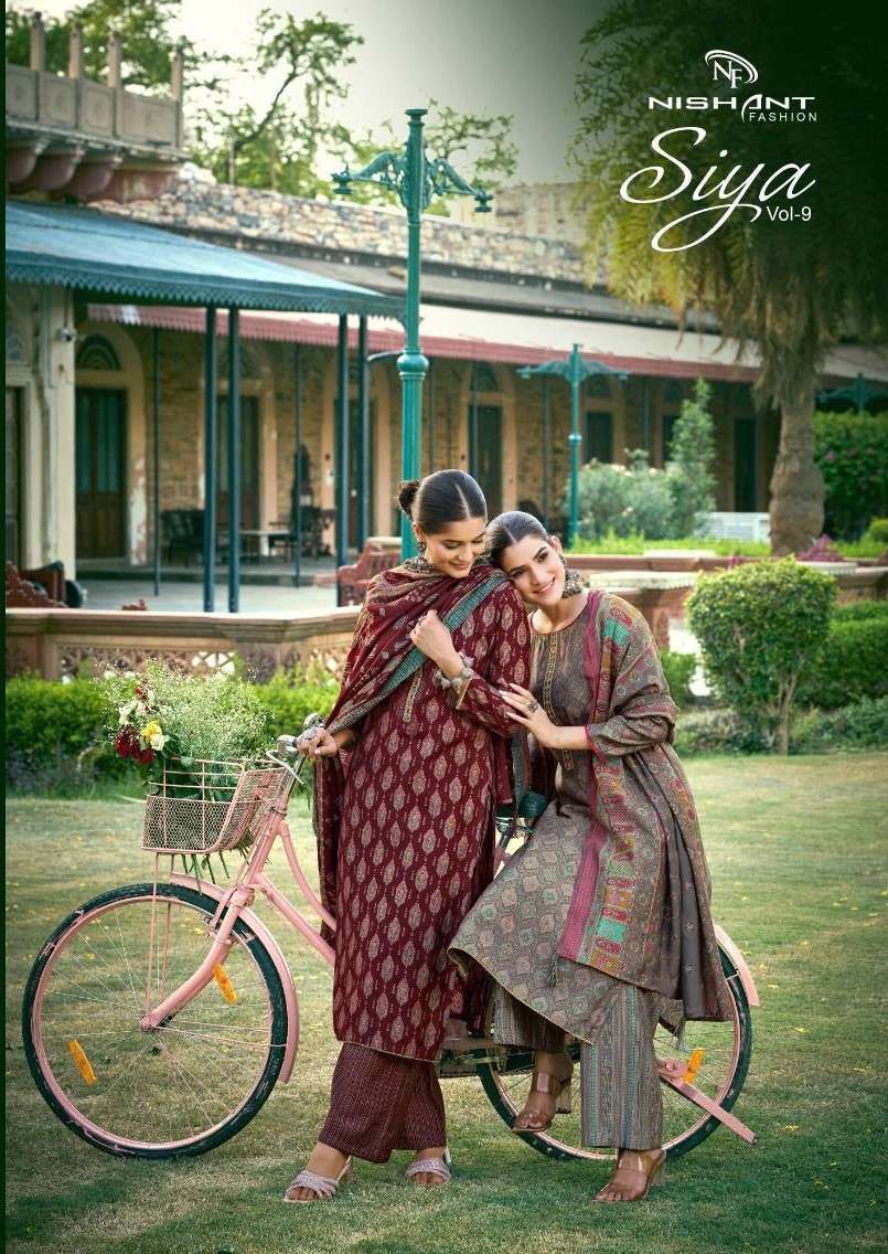 NISHANT FASHION SIYA VOL 9 FANCY MODAL SILK UNSTITCH SUIT WH...