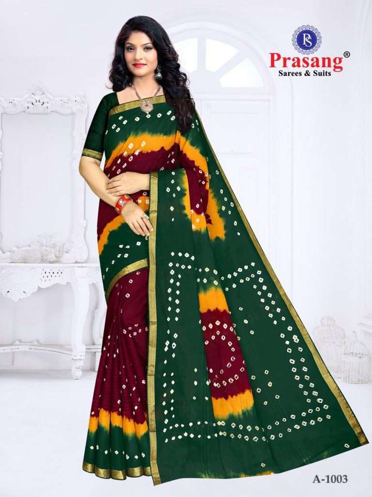 PREMIER BANDHEJ BANDHANI VOL 1 COTTON FABRIC BANDHANI DESIGN...