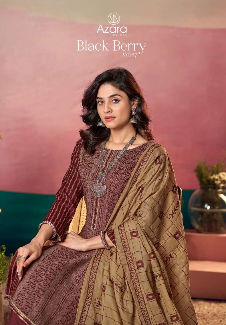 RADHIKA FASHION BLACK BERRY 17 BRAND COTTON PRINTED SUIT MAT...