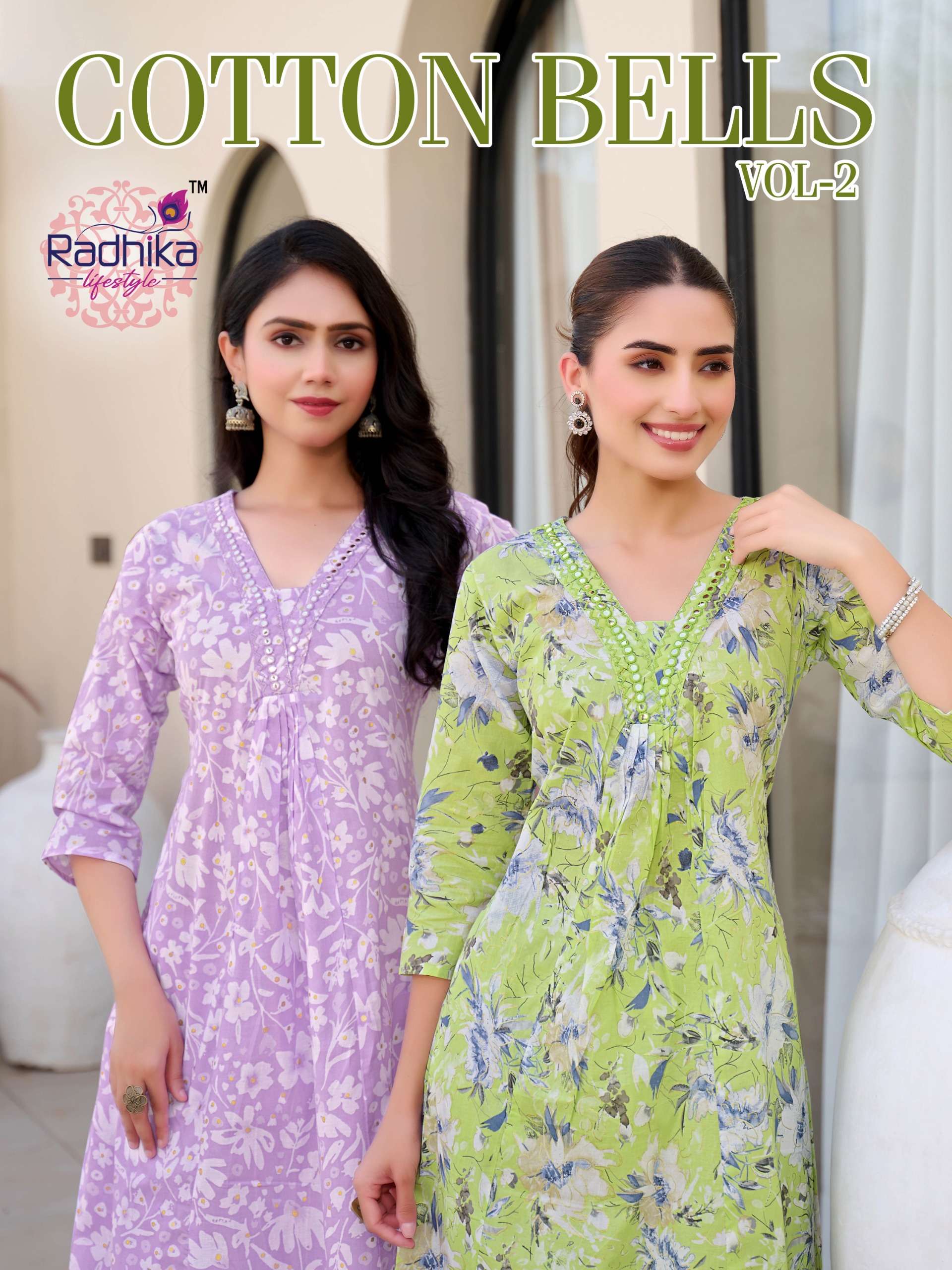 RADHIKA LIFESTYLE COTTON BELLS VOL 2 SUMMER COTTON KURTI PAL...