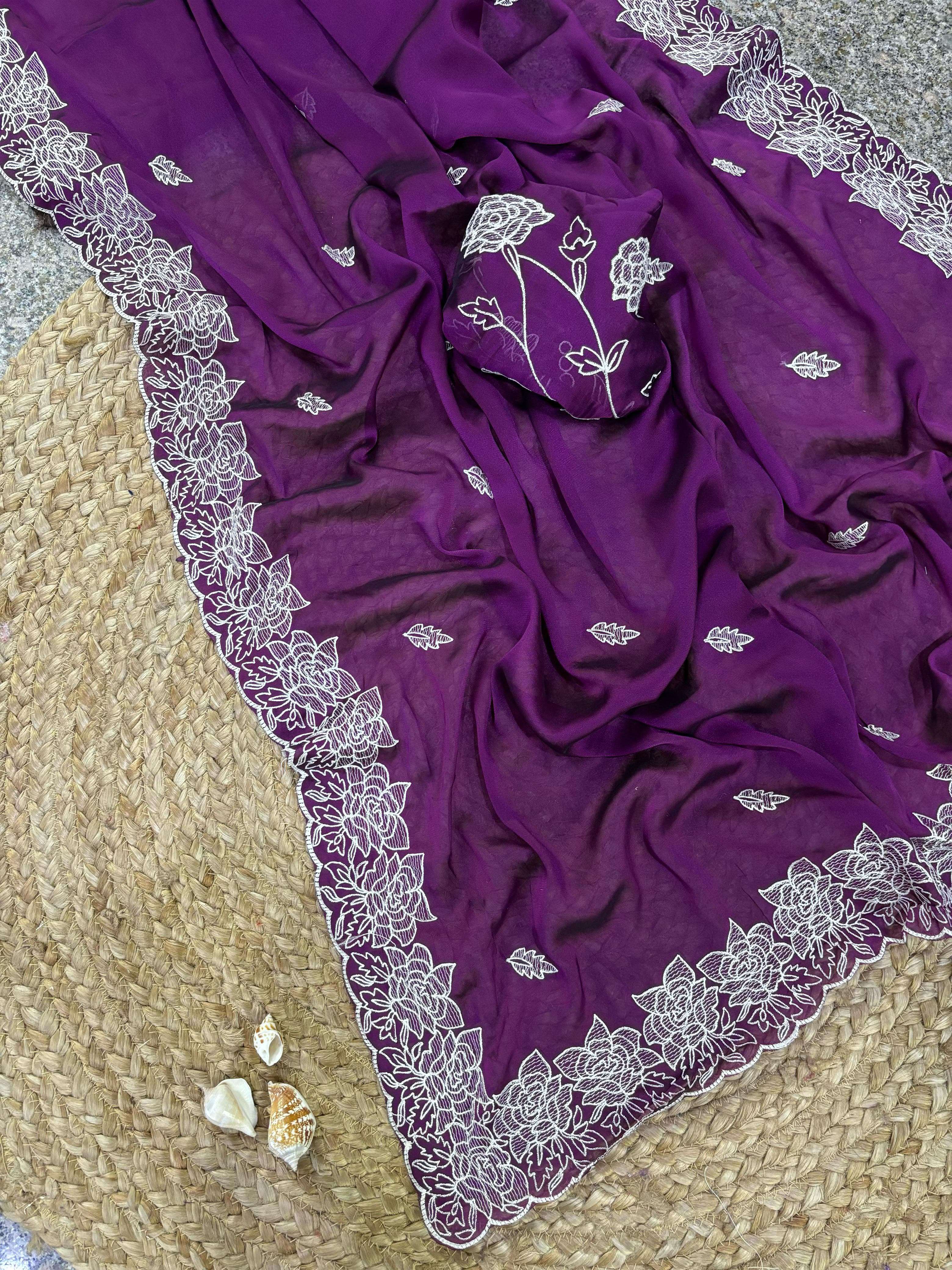 Rangoli silk with embroidery work border fancy saree collect...