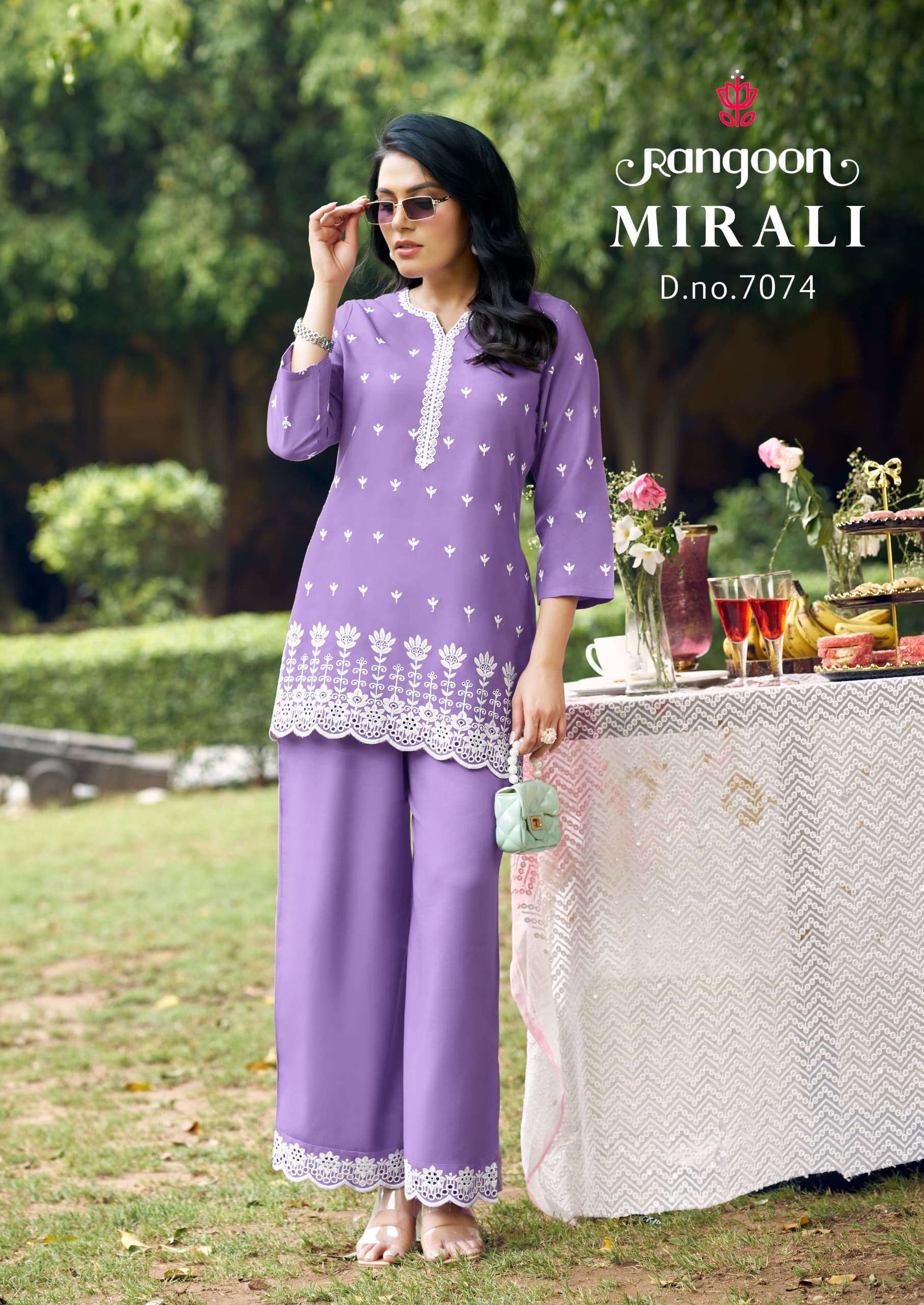RANGOON MIRALI WESTERN WORK CORD SET FOR WOMEN PARTY WEAR DE...