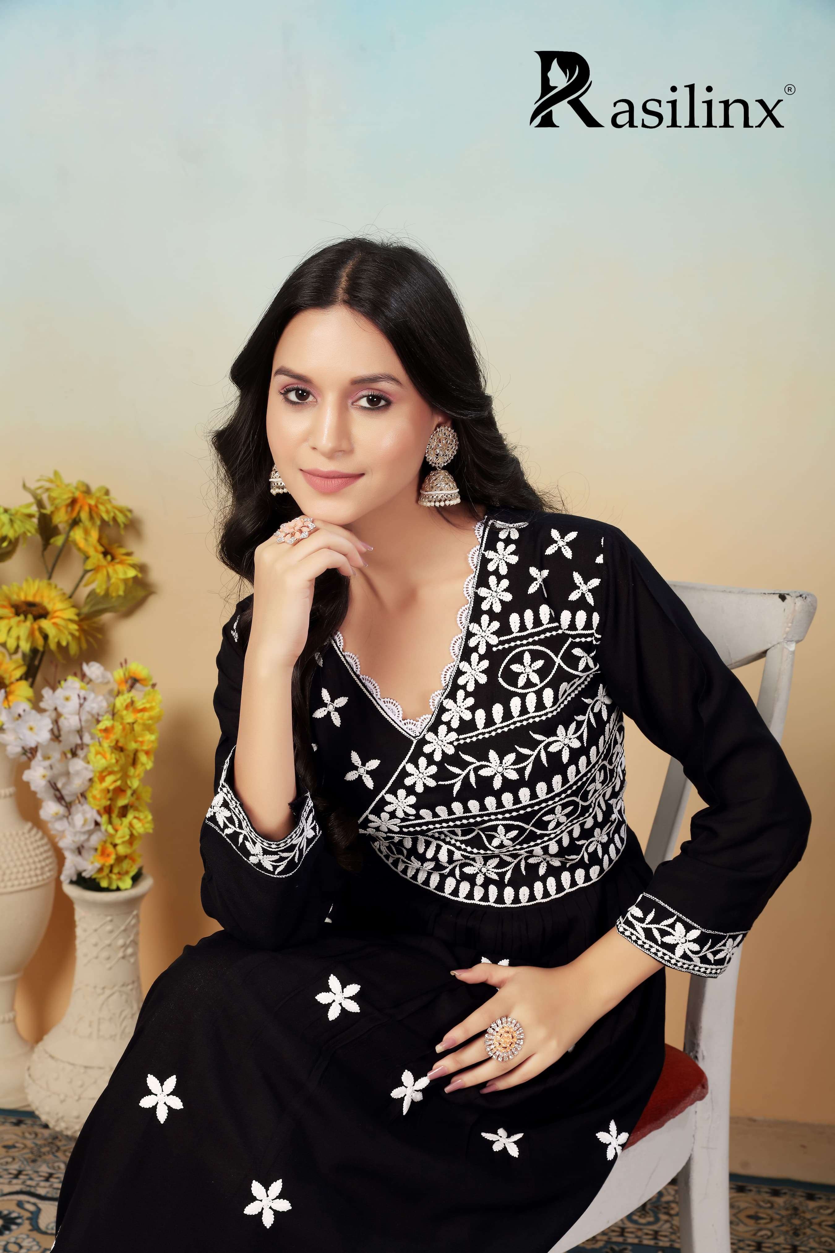 RASILI NX SUI DHAGA VOL 4 FANCY GOWN KURTI COLLECTION AT WHO...