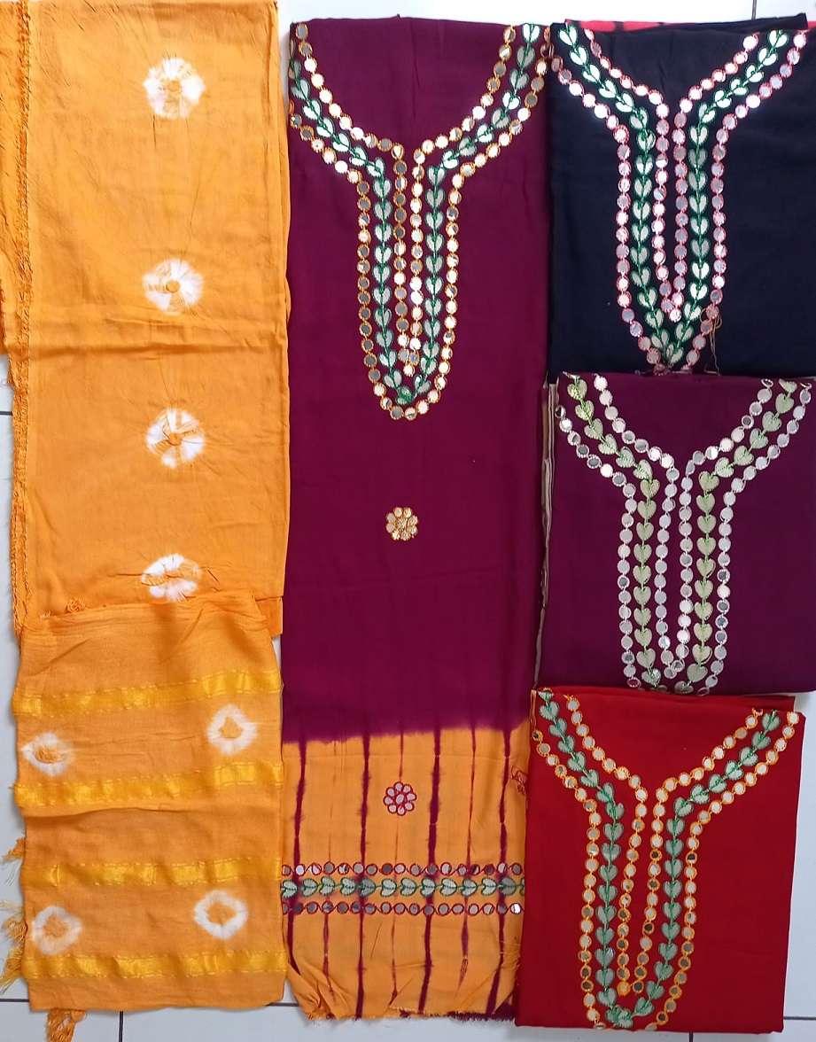 RAYON HOTA PATTI WORK KURTI DRESS MATERIAL WHOLESALE ONLINE ...