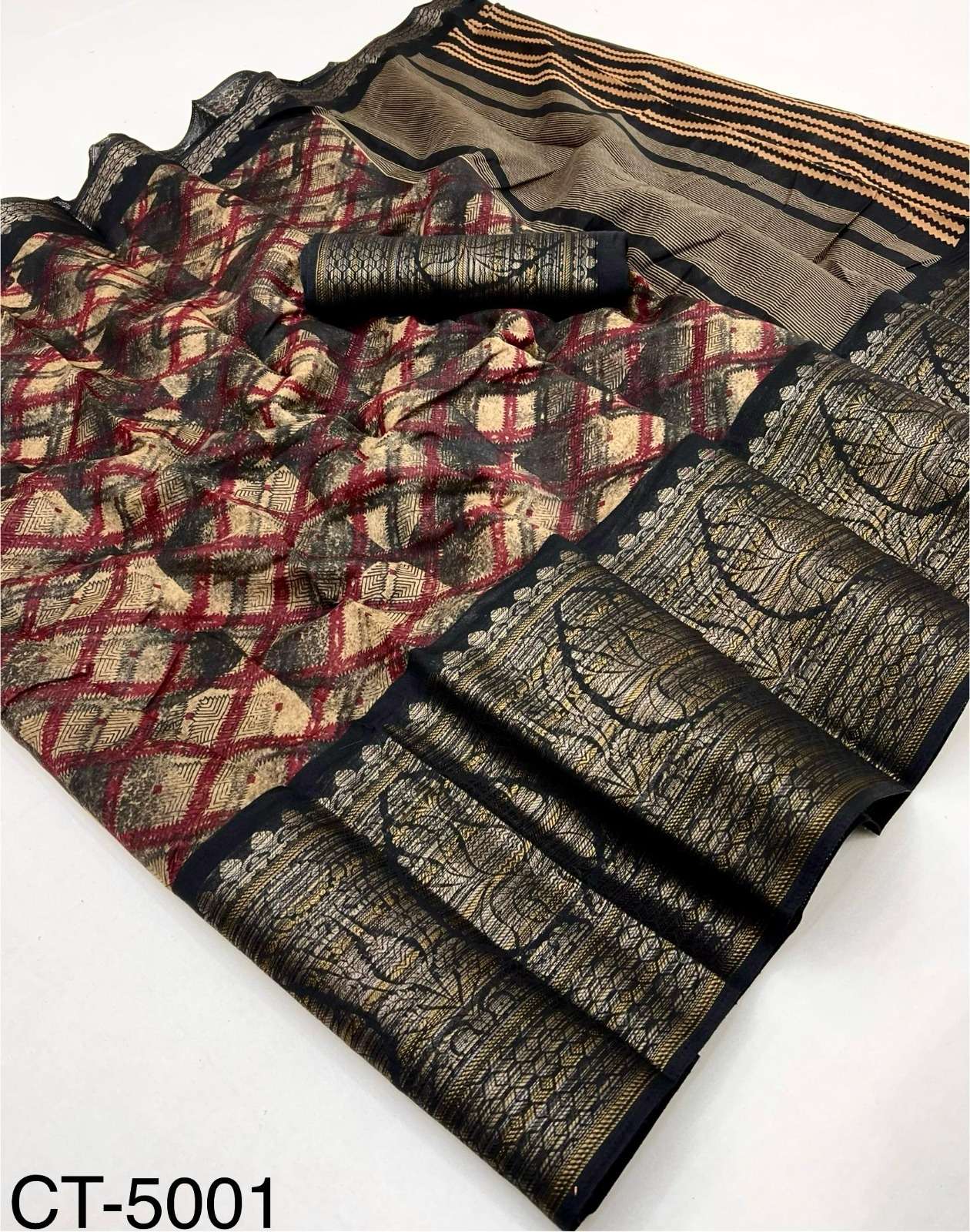 RNC Series Chitra soft Linen jacquard border saree collectio...