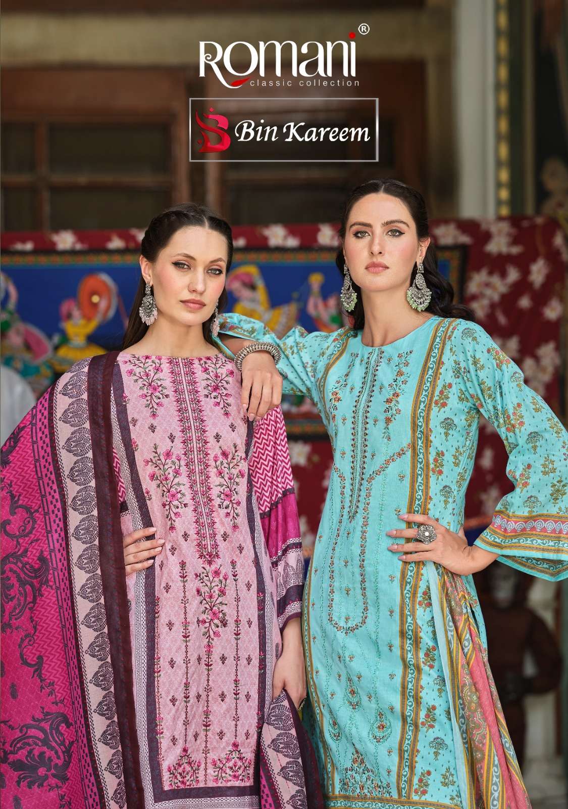 ROMANI BIN KAREEM COTTON DESIGNER  LADIES SUIT WHOLESALE ONL...